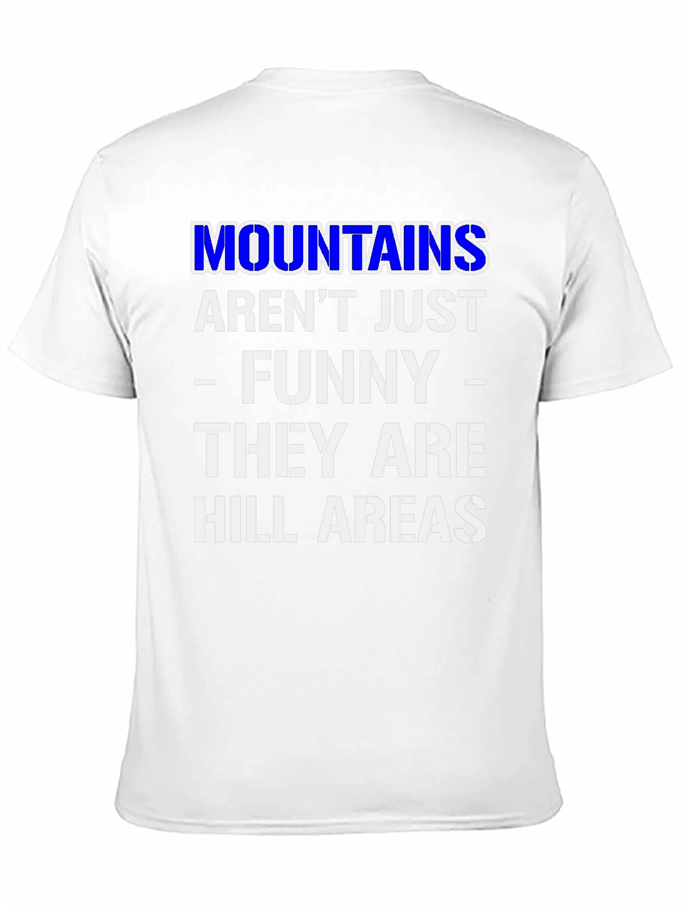 Black Funny Mountains Hill Areas Black T-Shirt view 11