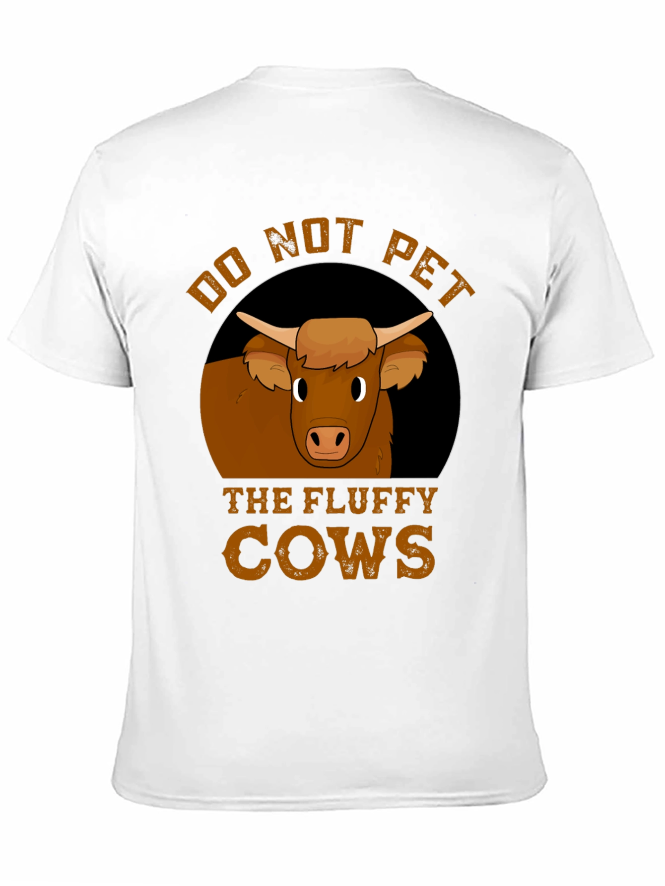 Black Do Not Pet the Fluffy Cows T-Shirt view 11