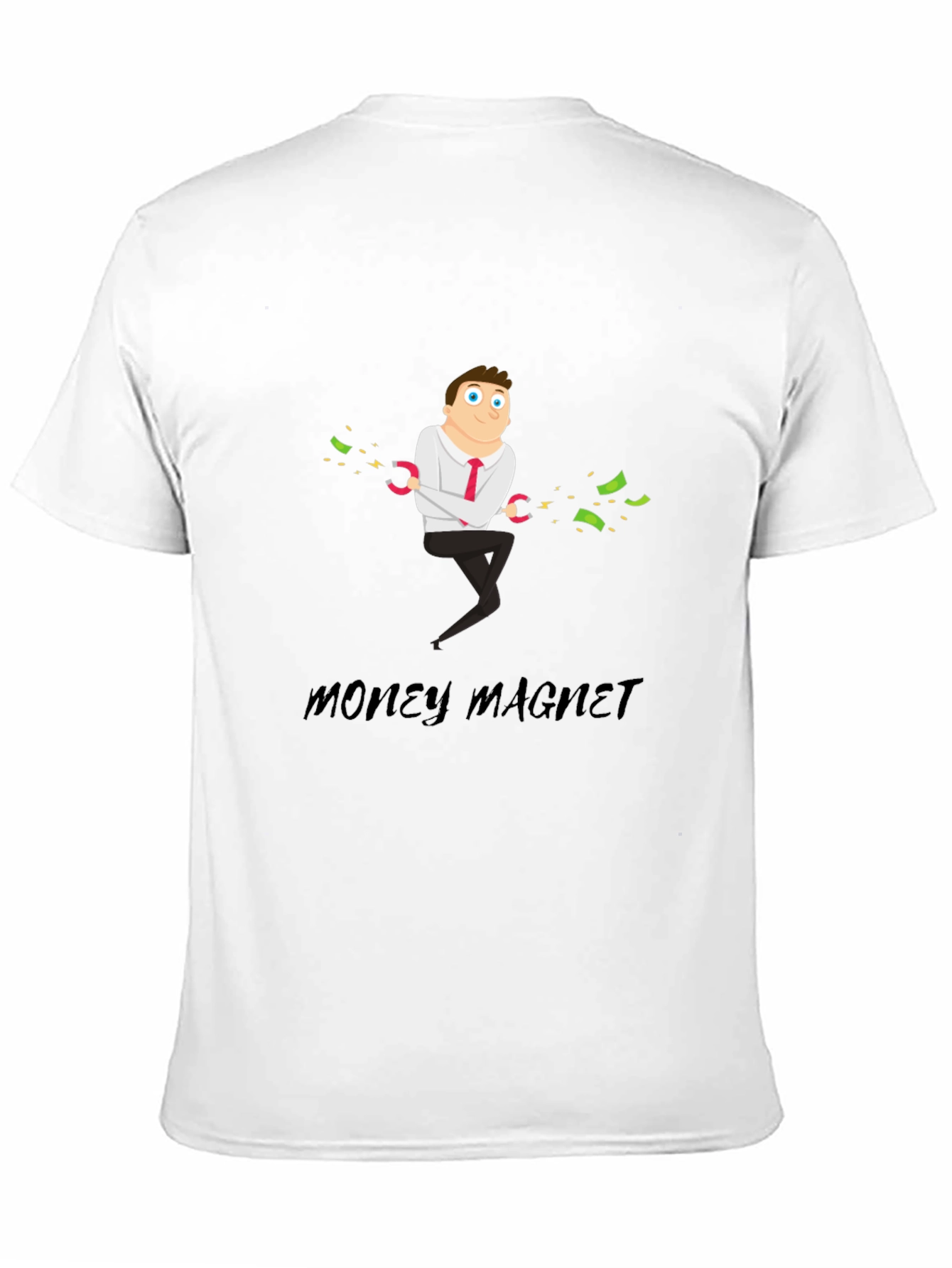 Black Money Magnet Graphic T-Shirt view 11