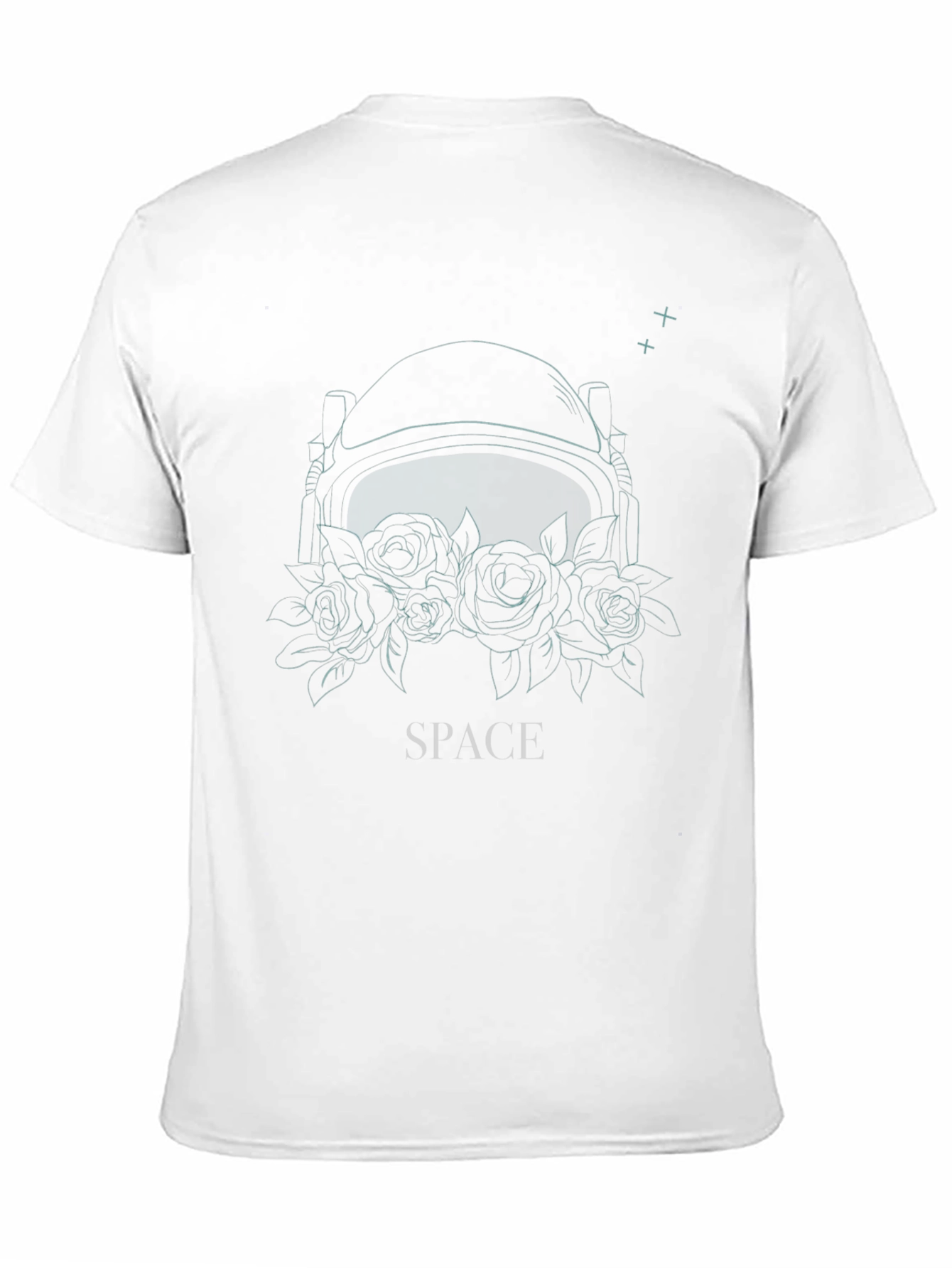 Black Space Helmet Floral Graphic Tee - Black view 11