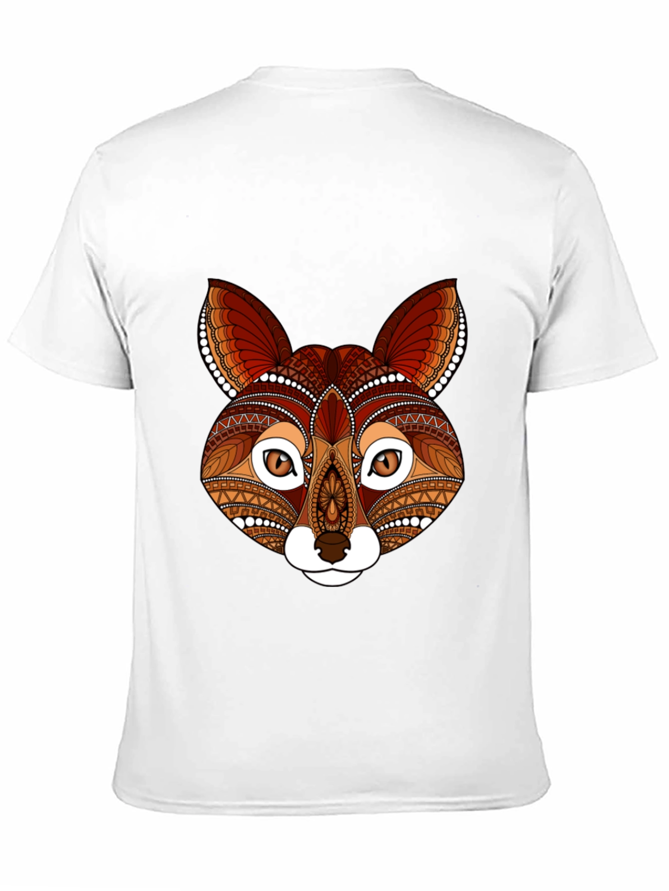 Black Fox Head Graphic Print T-Shirt view 11