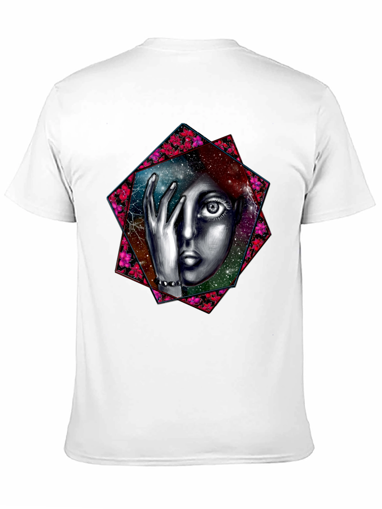 Black Cosmic Woman Graphic T-Shirt - Black view 11