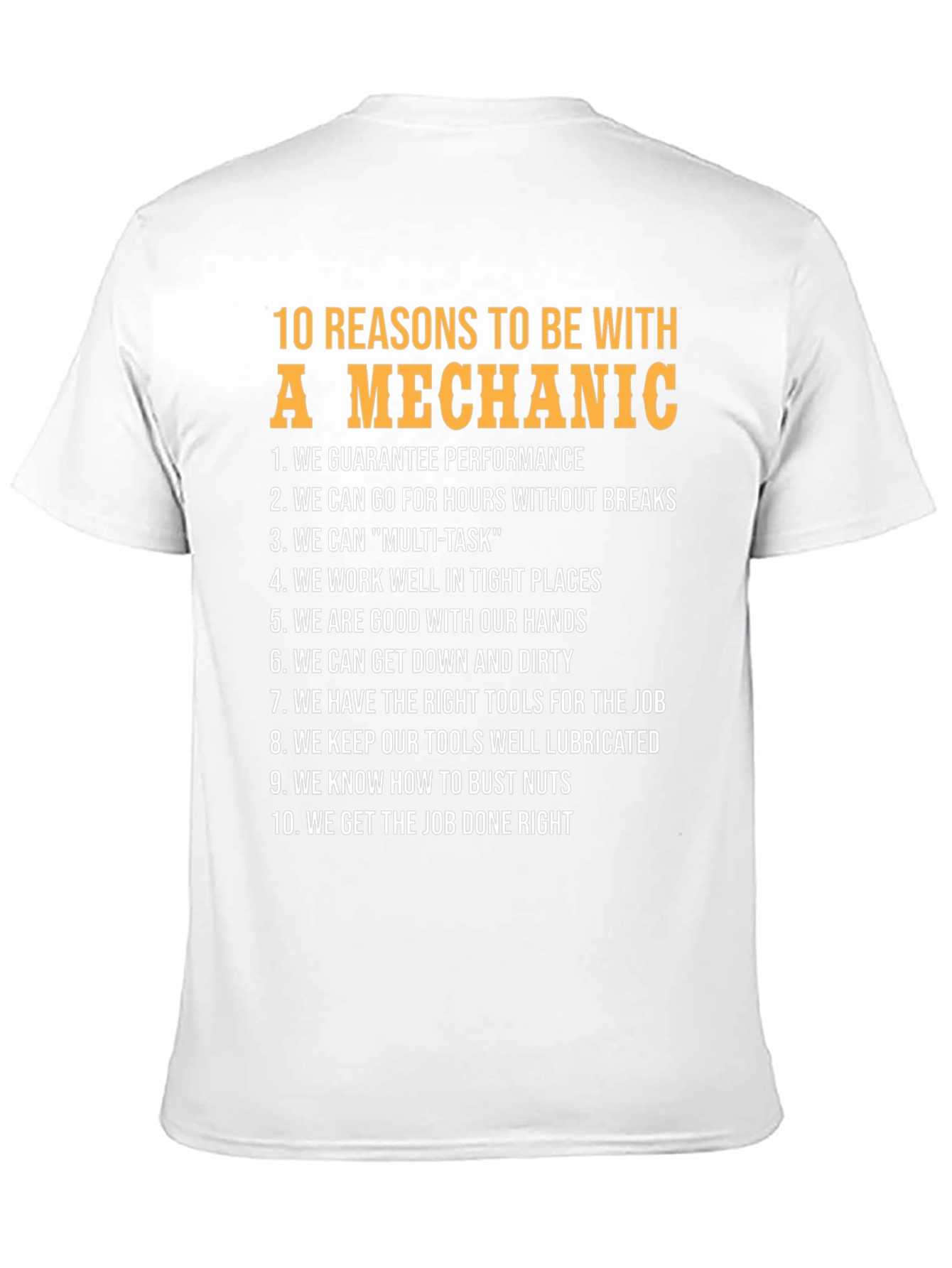Black 10 Reasons To Be With A Mechanic T-Shirt view 11