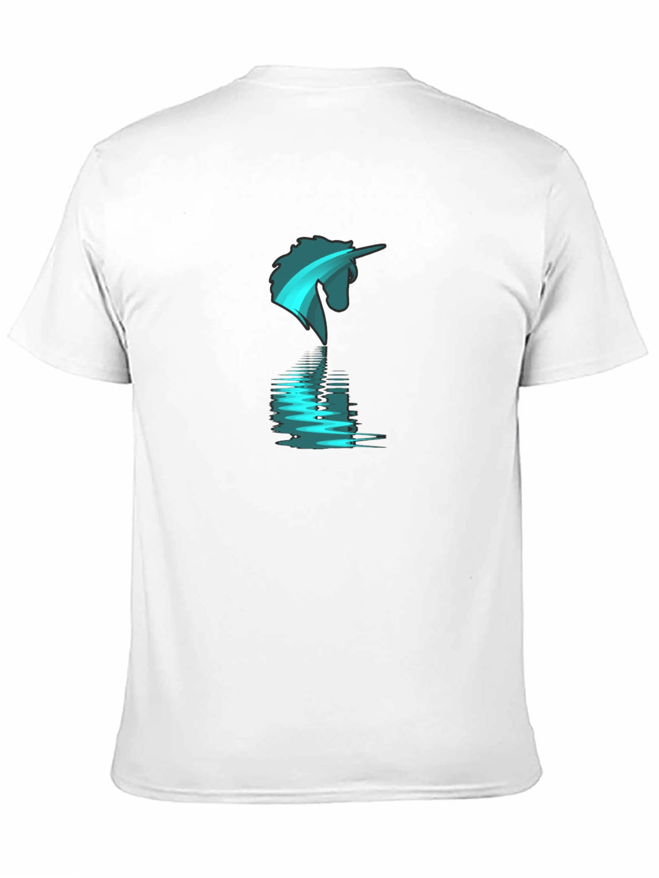 Black Unicorn Reflection Graphic T-Shirt view 11