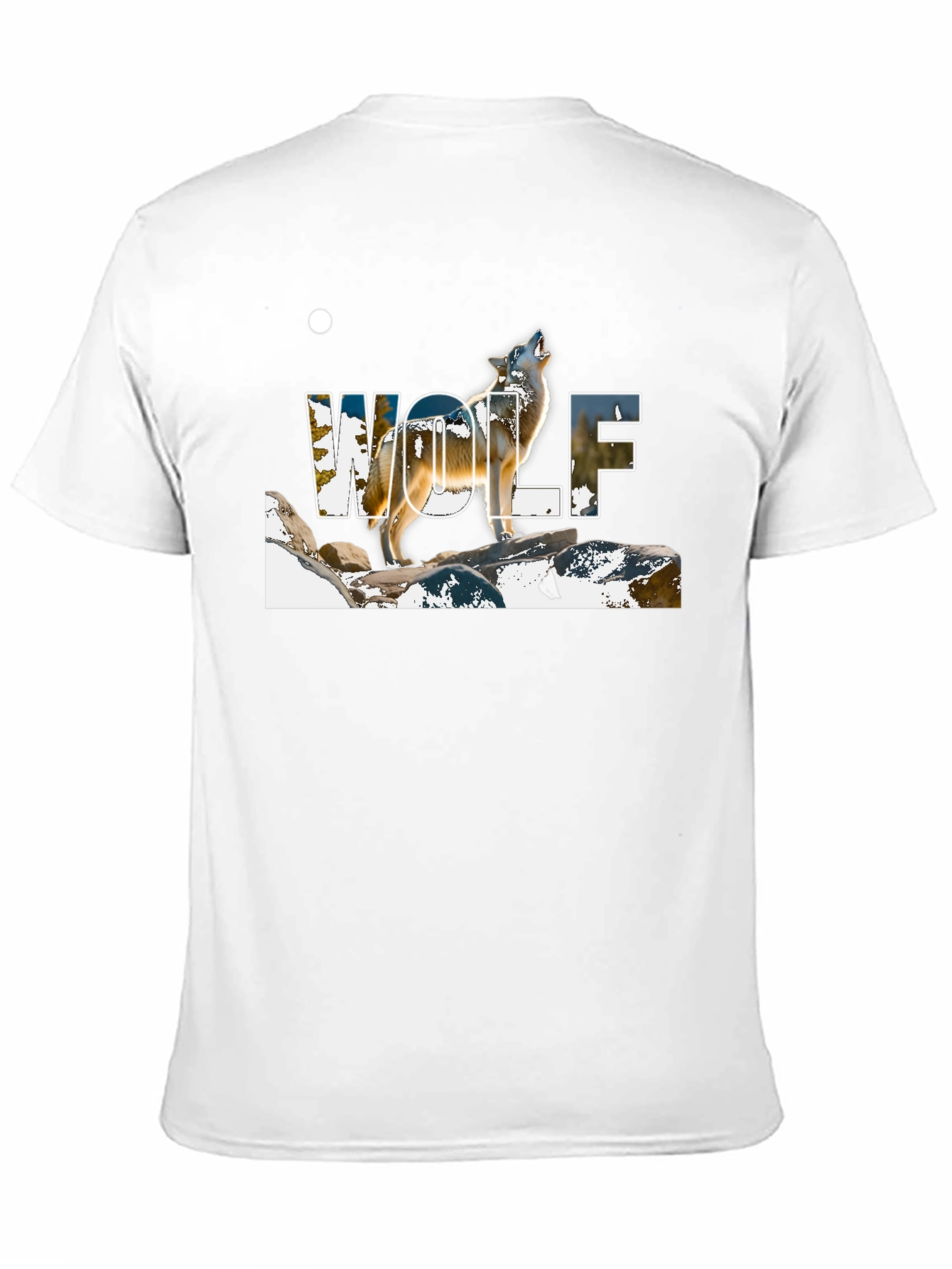 Black Wolf Graphic Print Black T-Shirt view 11