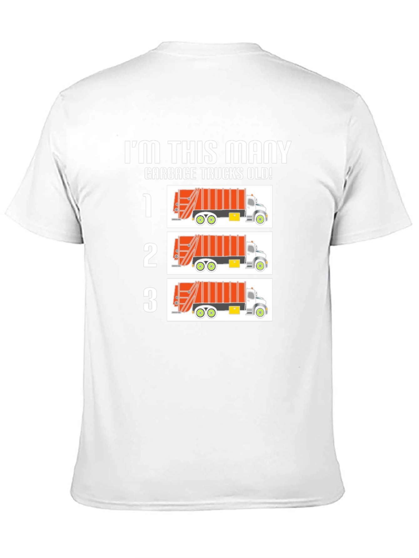 Black I'm This Many Garbage Trucks Old! T-Shirt view 11