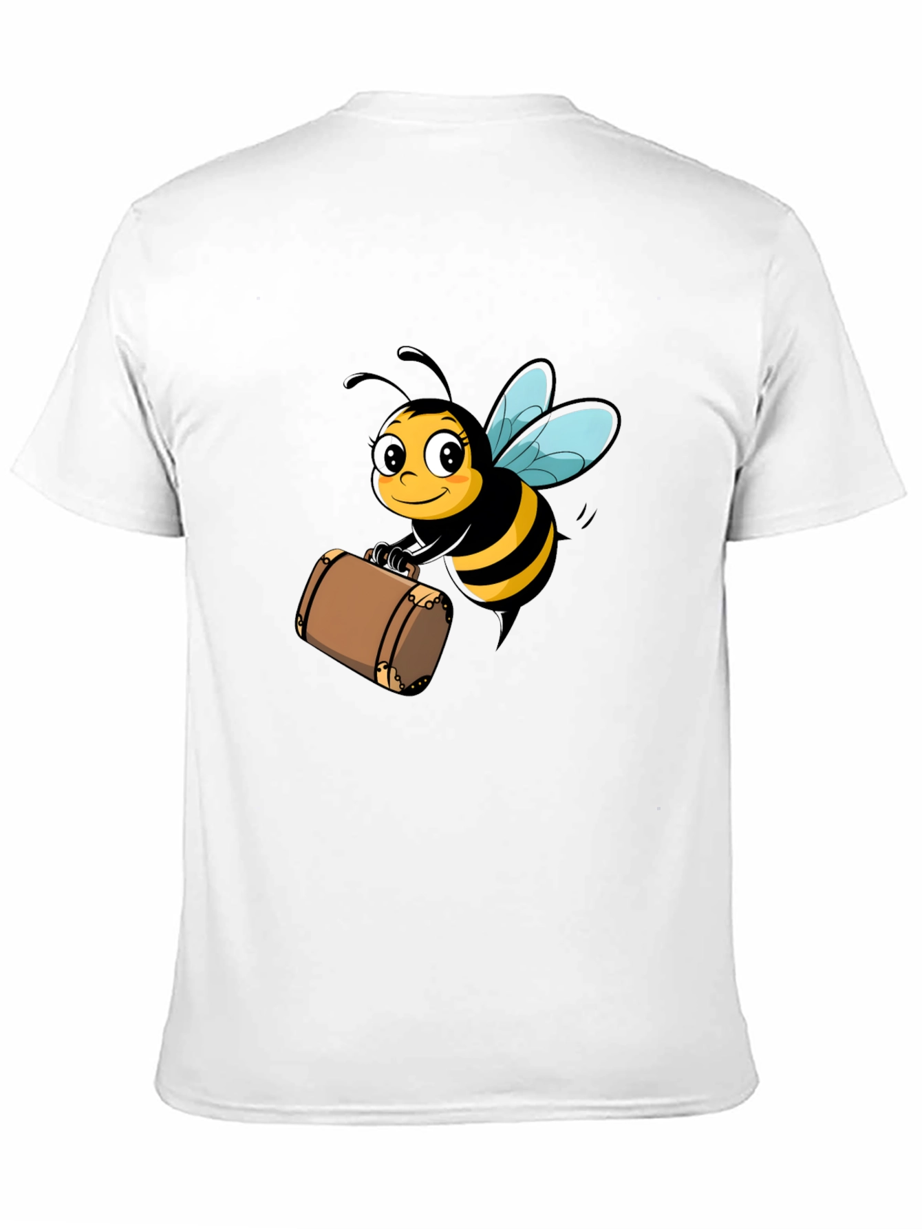 Black Bee Travel T-Shirt - Black Cotton Tee view 11