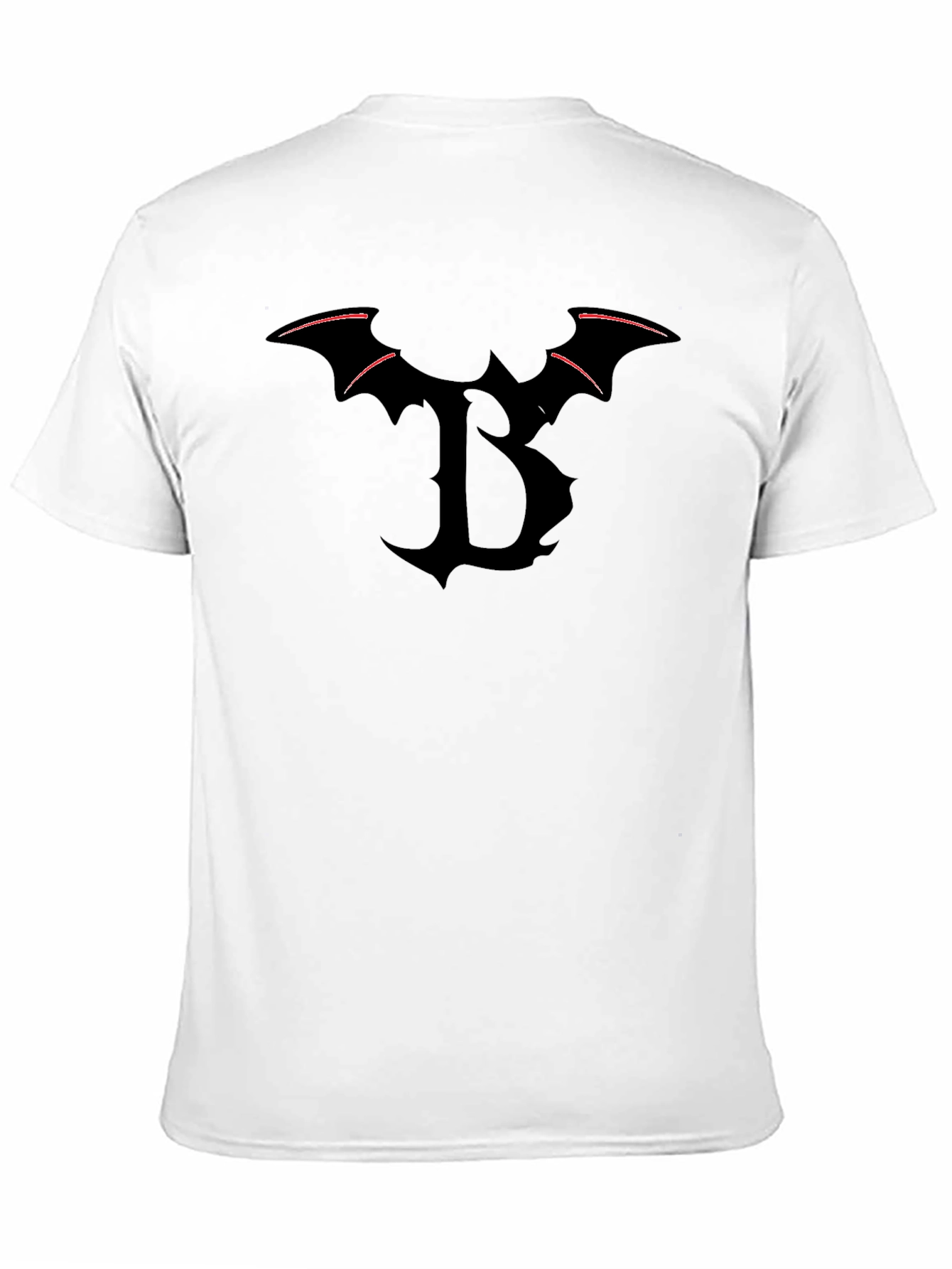 Black Bat Letter B Black T-Shirt view 11