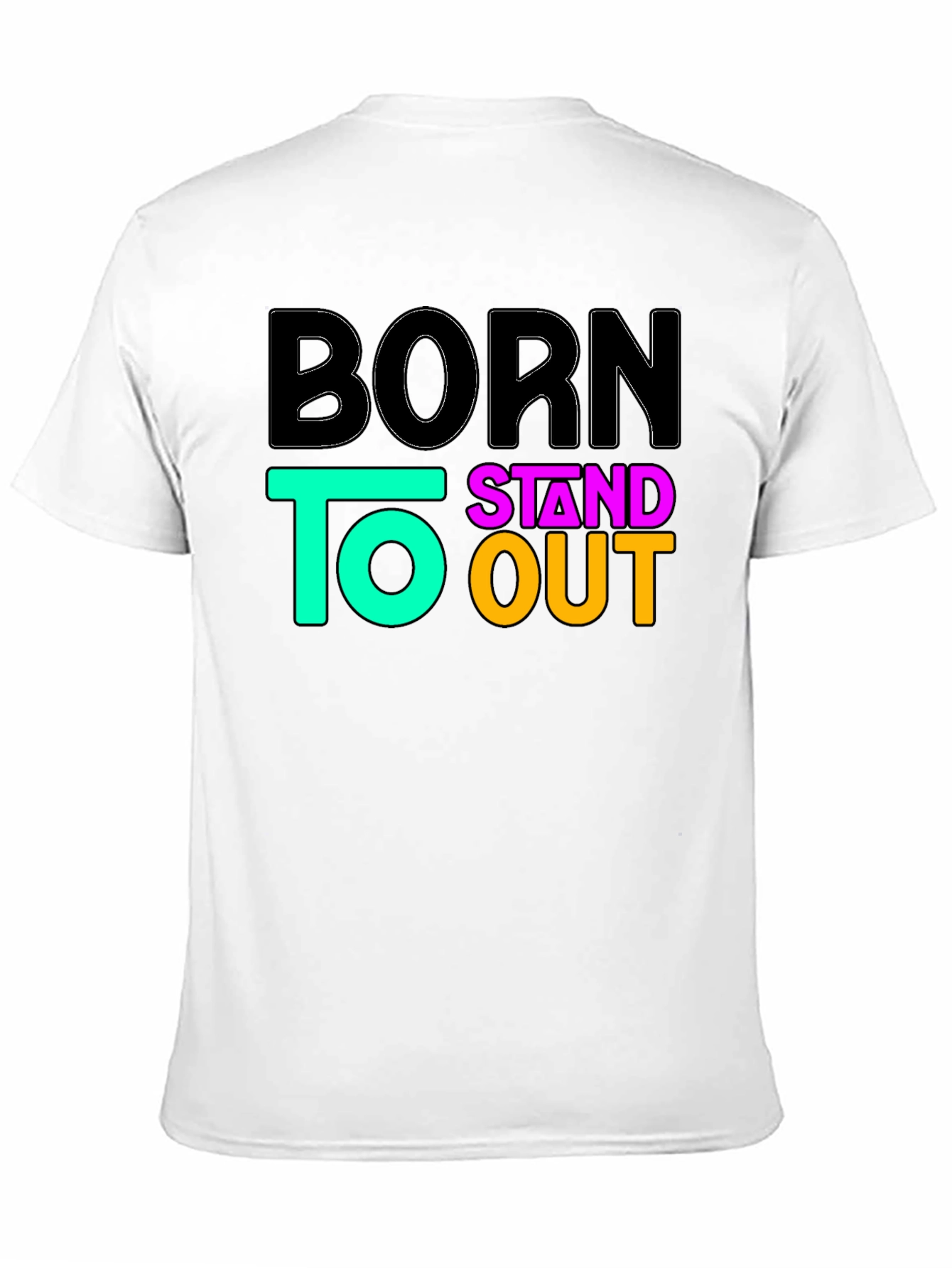 Black Born to Stand Out Graphic Tee - Black view 11