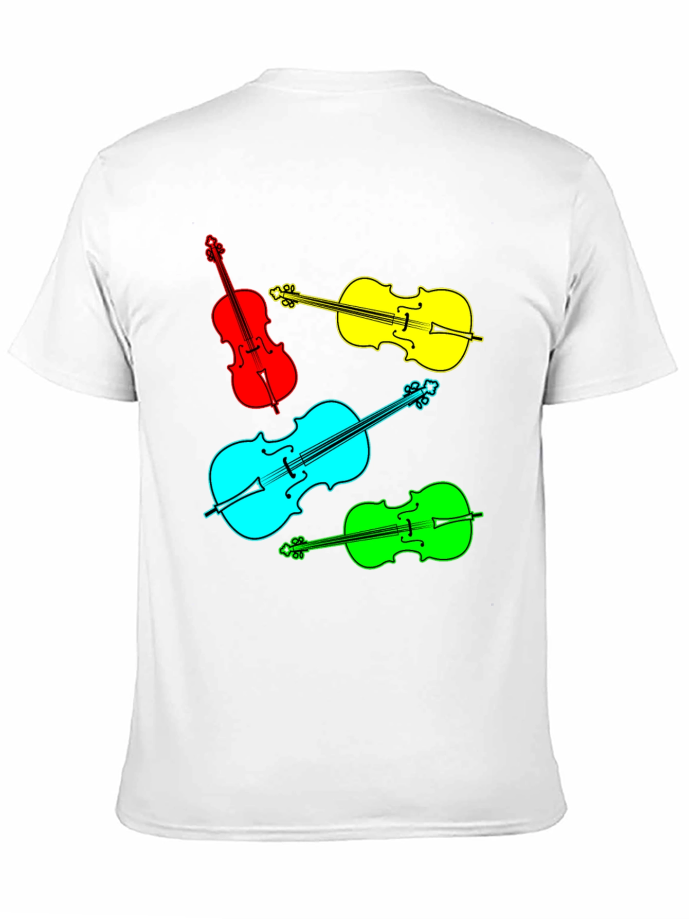 Black Vibrant Violin Graphic Tee - Musical Statement view 11