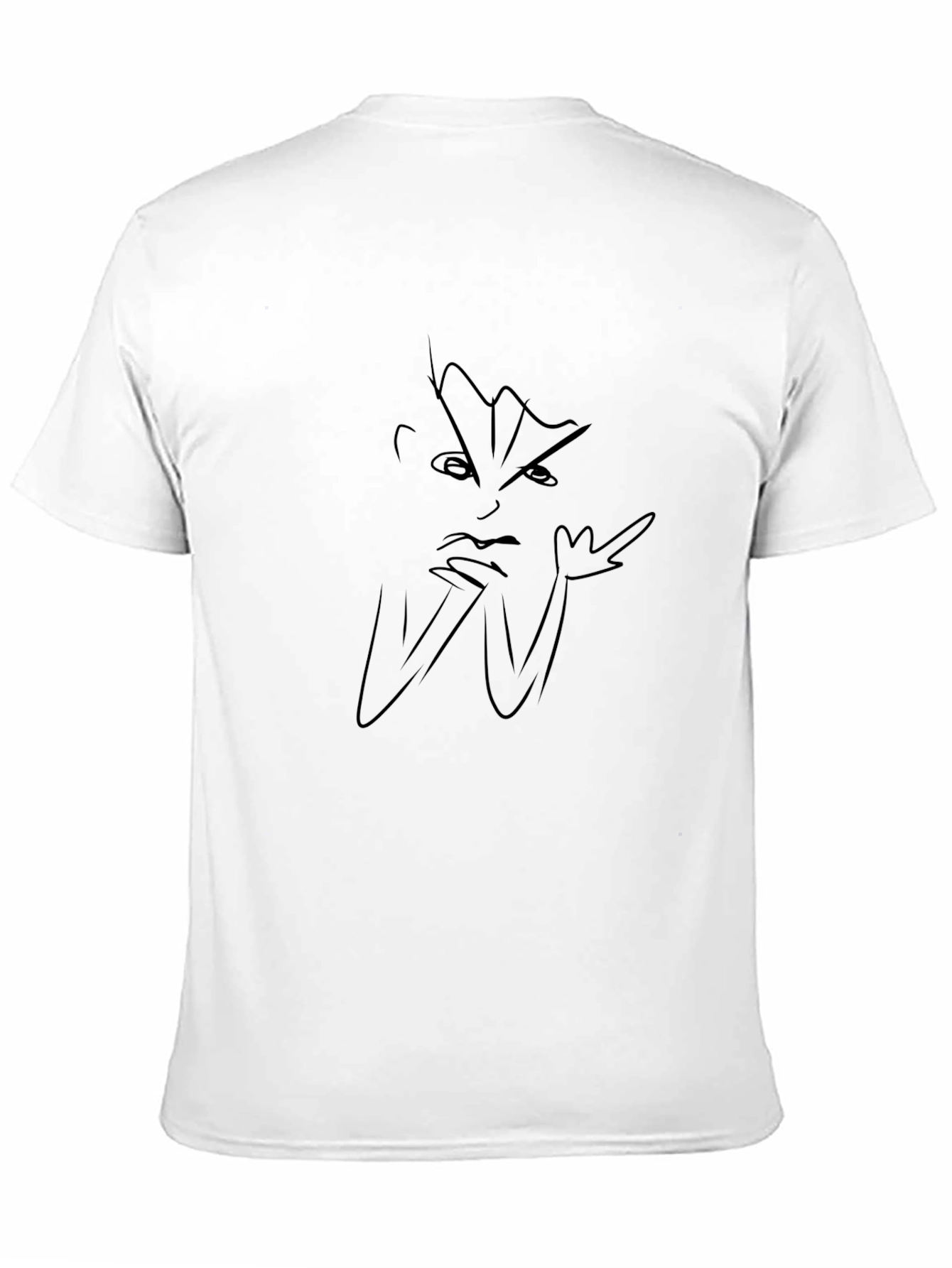 Black Black T-Shirt with Cartoon Gesture view 11