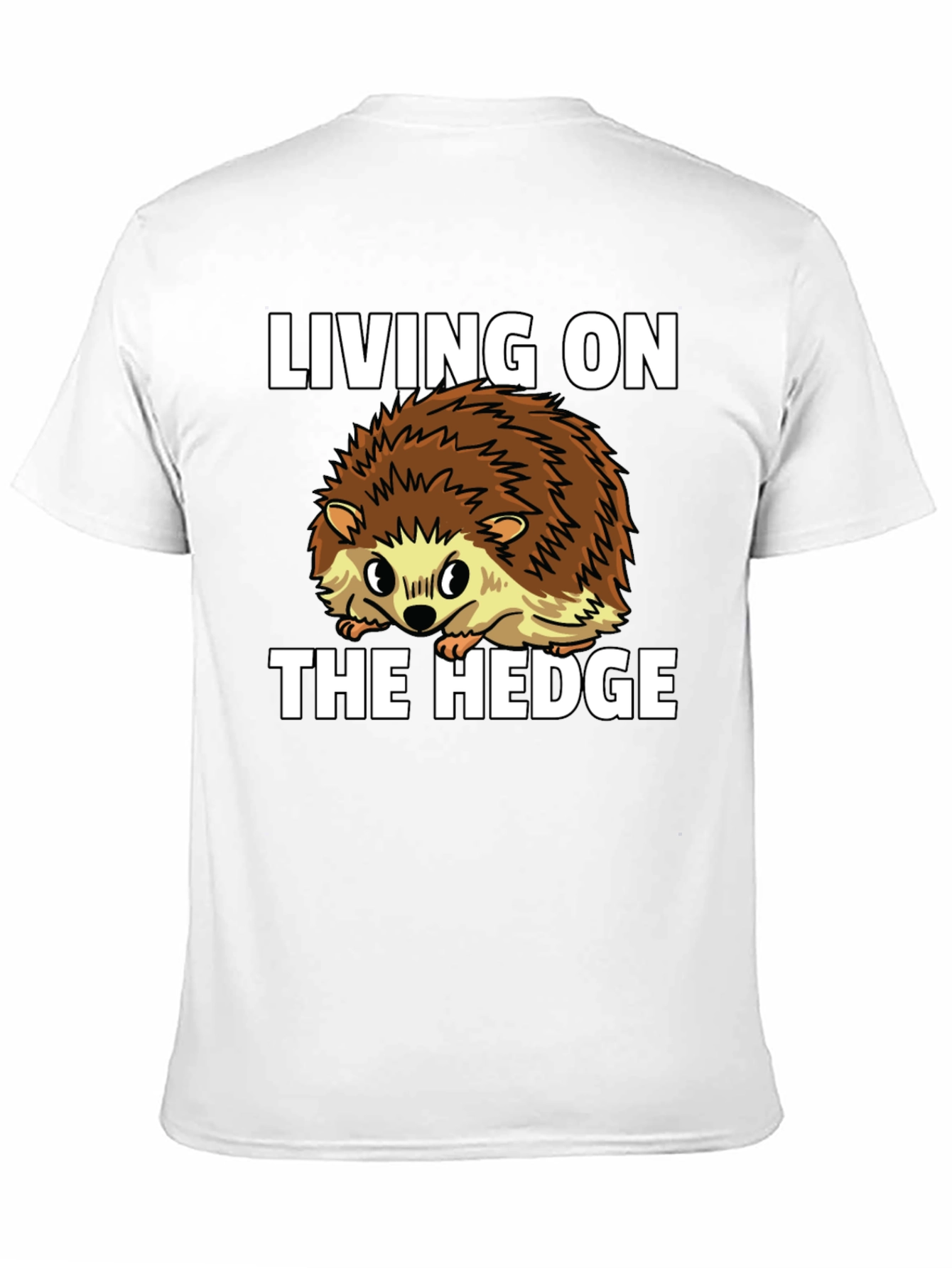 Black Living on the Hedge Hedgehog Graphic Tee view 11