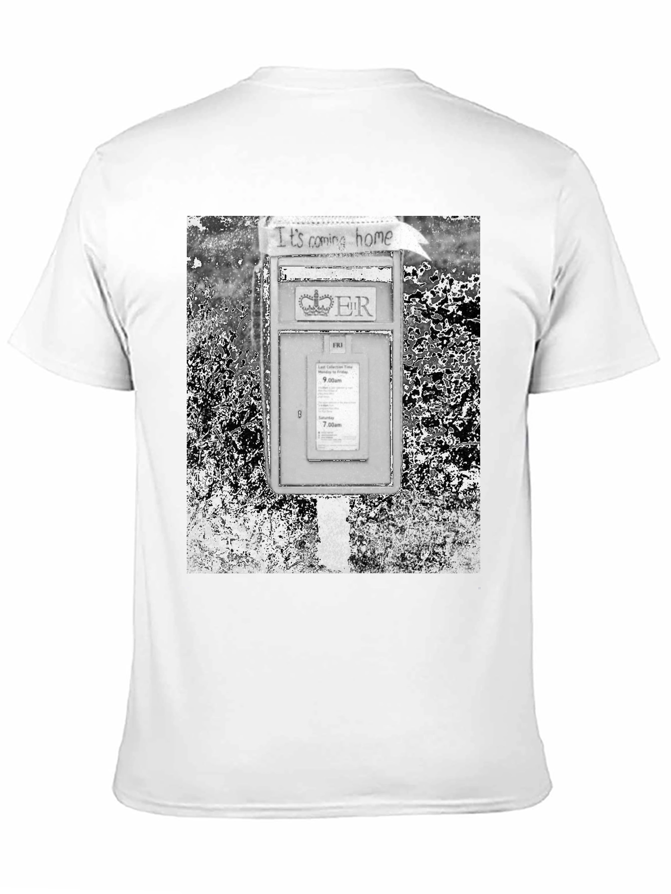 Black Retro British Mailbox T-Shirt view 11