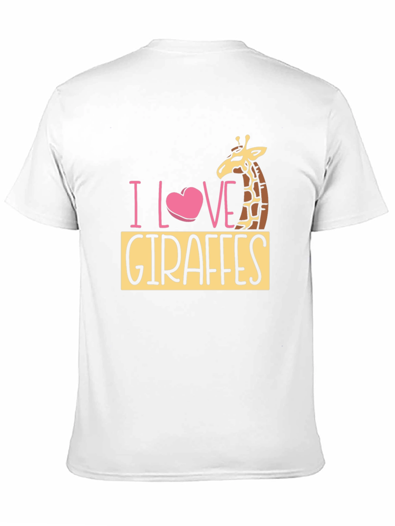 Black I Love Giraffes Black T-Shirt - Animal Lover Tee view 11