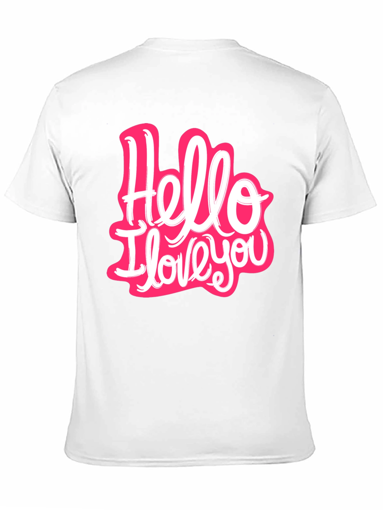 Black Hello I Love You Graphic T-Shirt - Trendy Casual Wear view 11