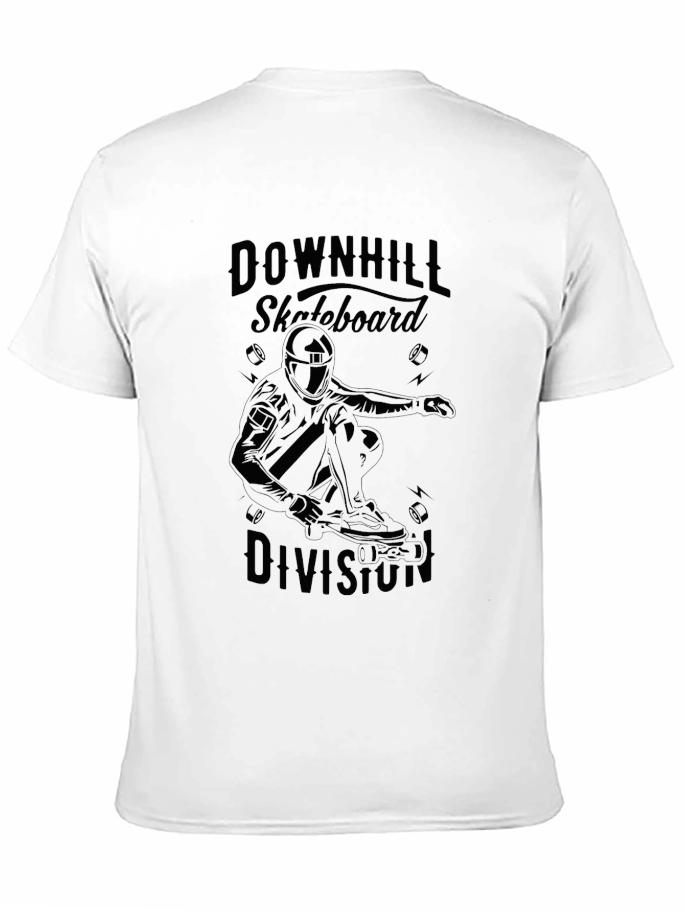 Black Downhill Skateboard Division Graphic Tee view 11