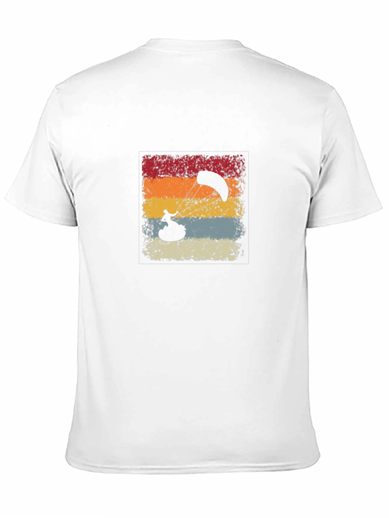 Black Retro Kite Surfing T-Shirt: Vintage Style Tee view 11