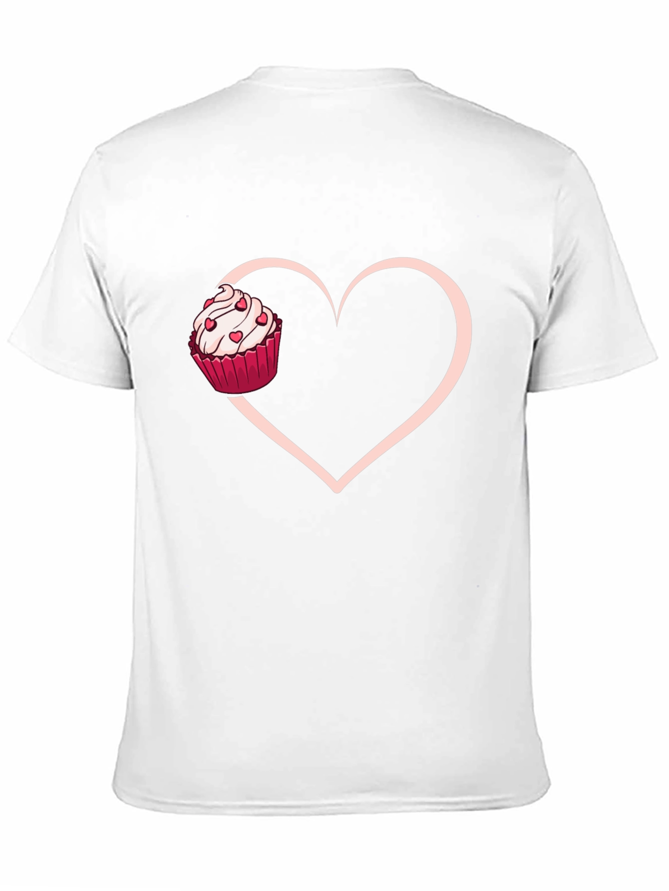 Black Cupcake Heart Graphic Tee - Sweet Love T-Shirt view 11