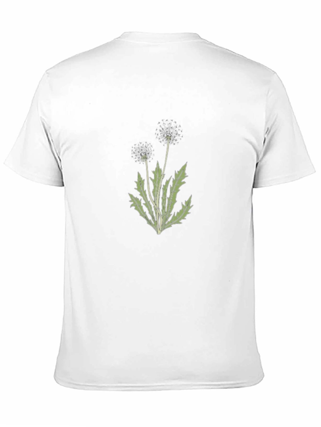Black Botanical Dandelion Graphic Tee - Soft Black Cotton view 11