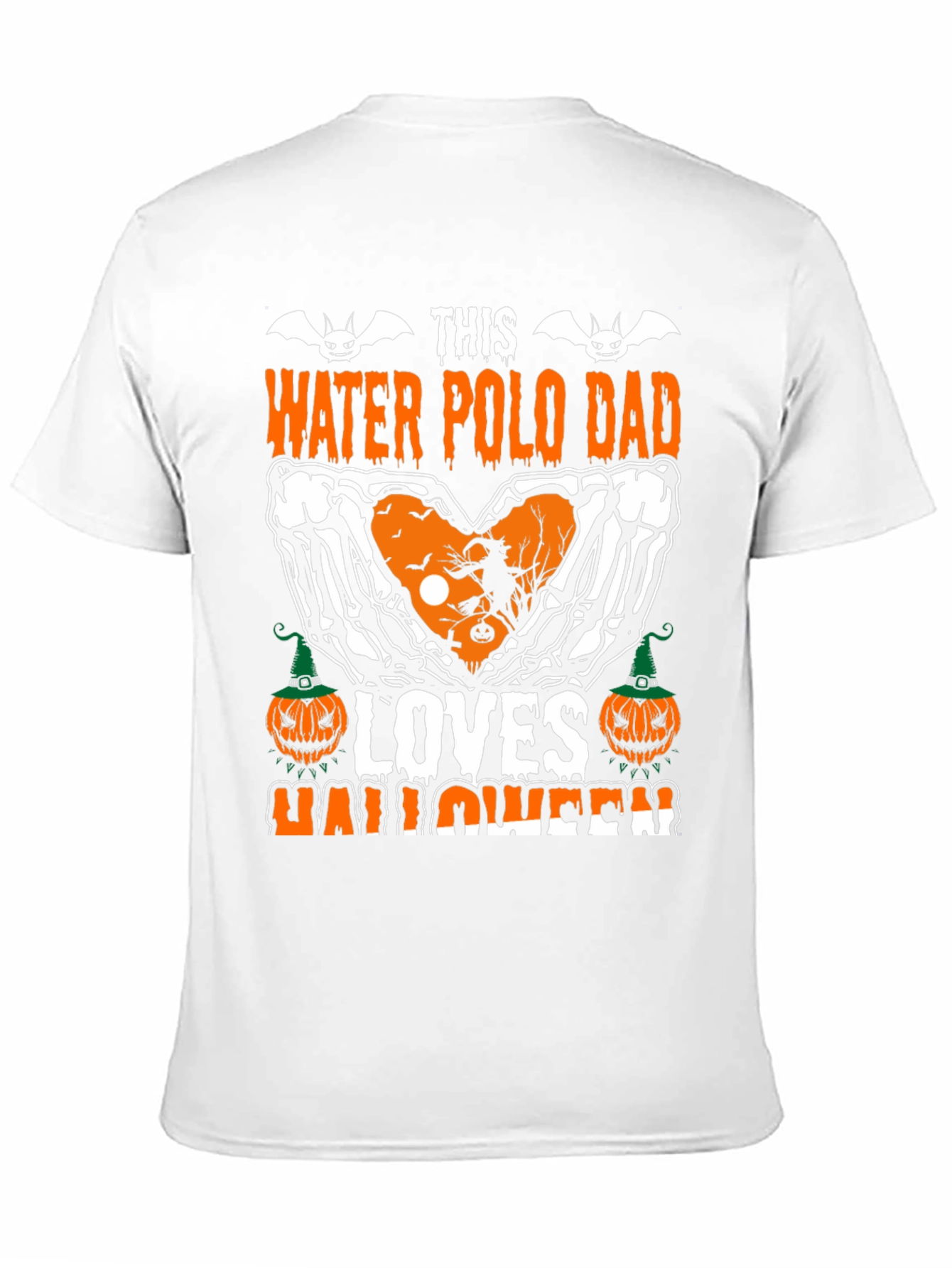 Black Water Polo Dad Halloween T-Shirt view 11