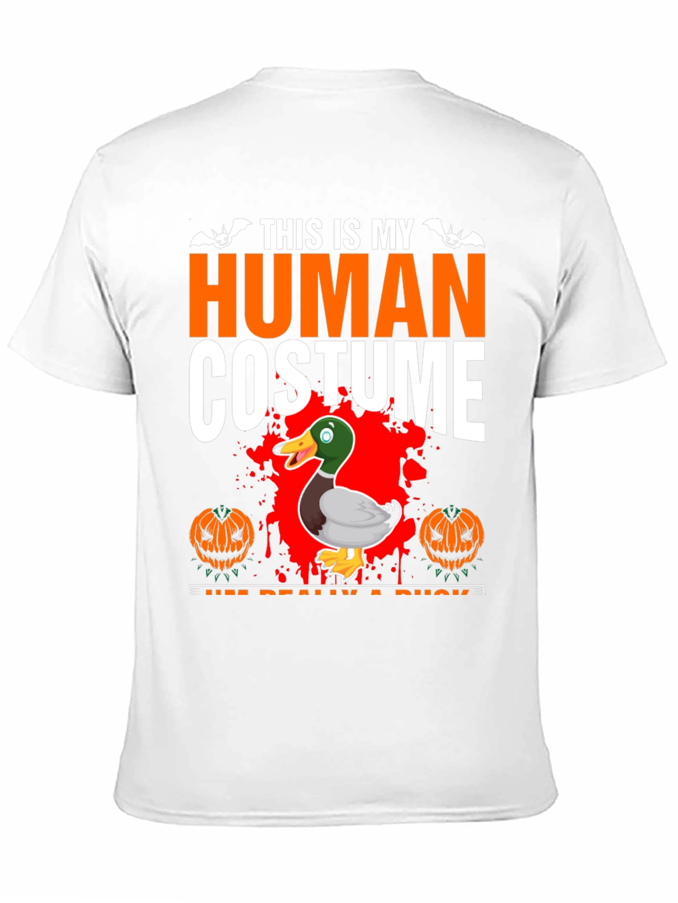 Black This Is My Human Costume I'm Really a Duck T-Shirt view 11