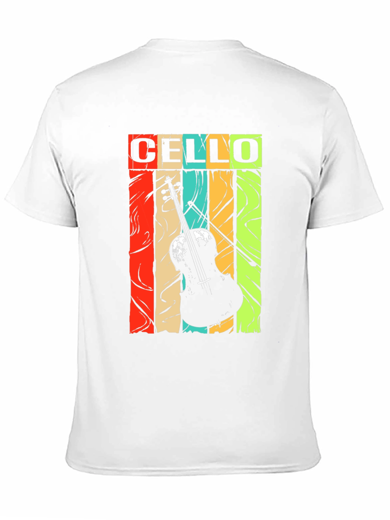 Black Cello Music T-Shirt - Retro Vintage Style Design view 11