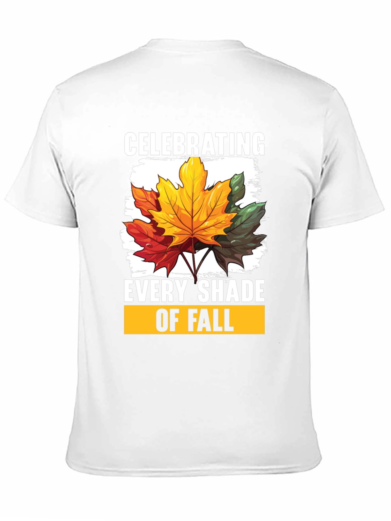 Black Fall Leaves T-Shirt - Celebrating Every Shade of Fall view 11