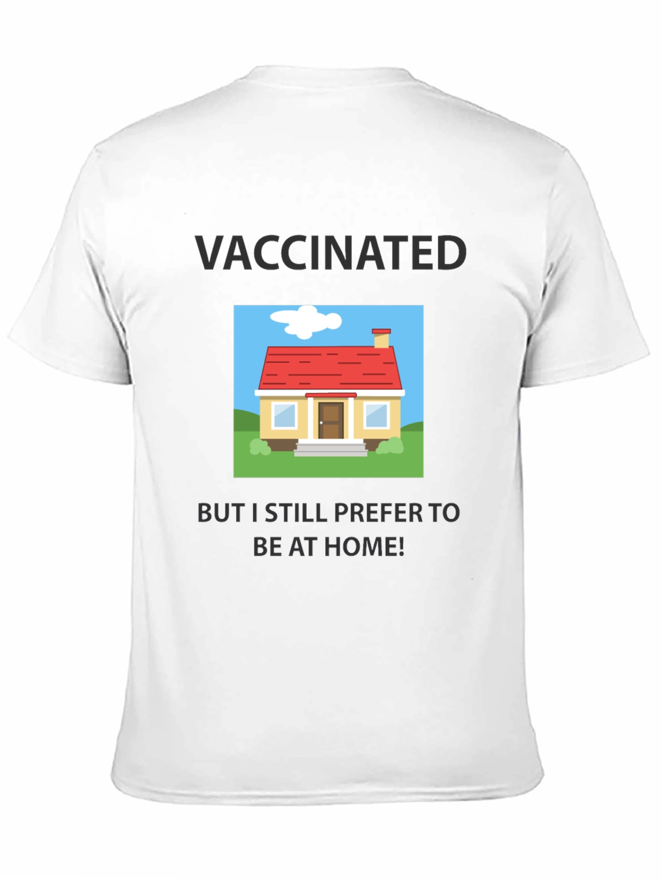Black Vaccinated Stay-at-Home T-Shirt view 11