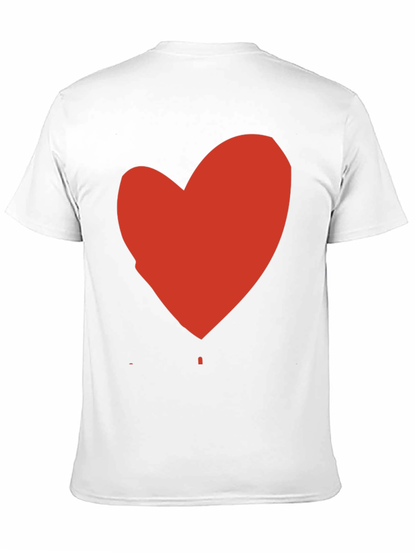 Black Black T-Shirt with Red Heart Graphic Print view 11