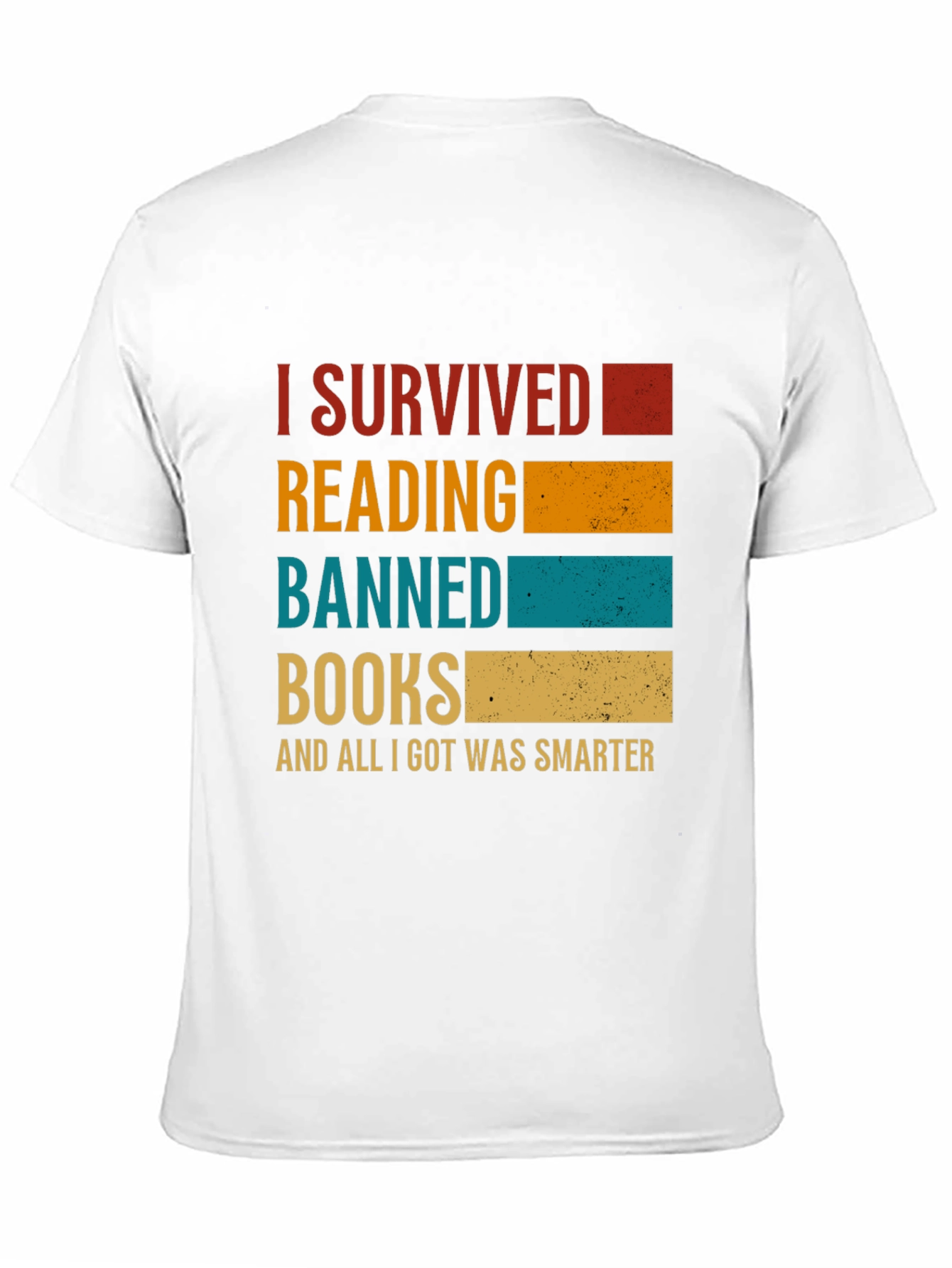 Black I Survived Reading Banned Books T-Shirt view 11