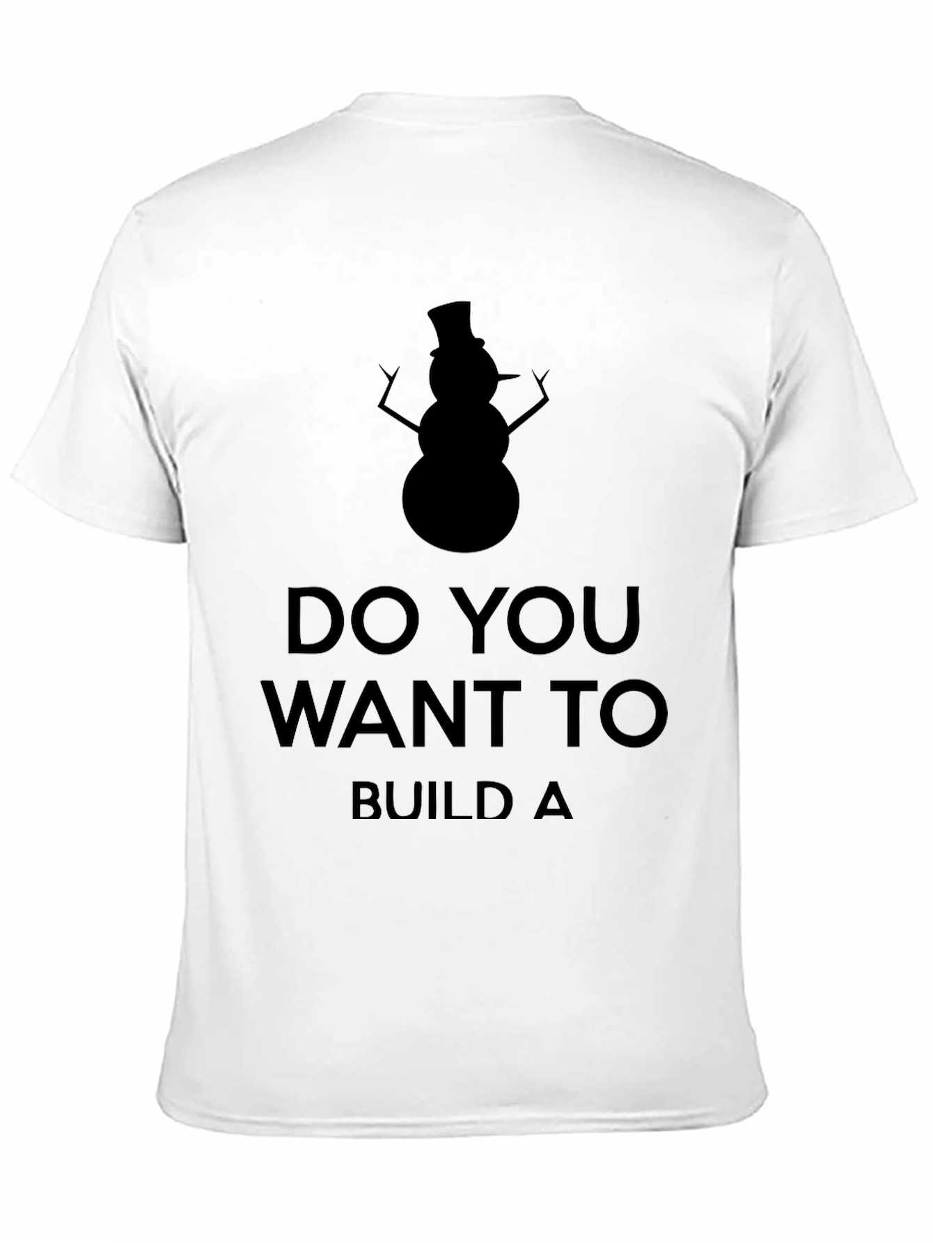 Black Snowman Build T-Shirt - Black view 11