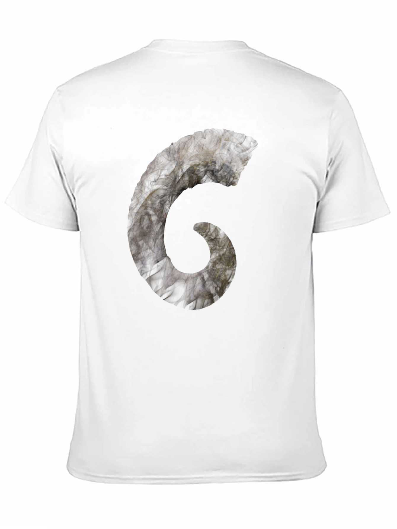 Black Smoky Fossil Style Graphic Tee - Unique Black T-Shirt view 11