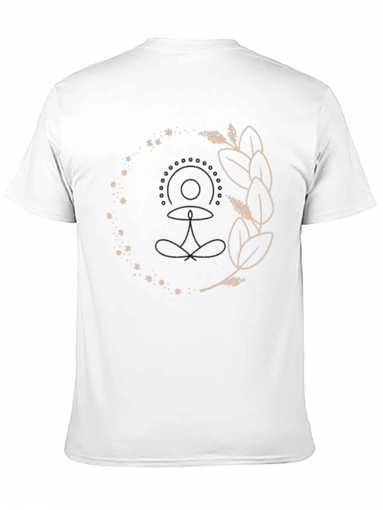 Black Yoga Lotus Starry T-Shirt - Relaxed Fit view 11