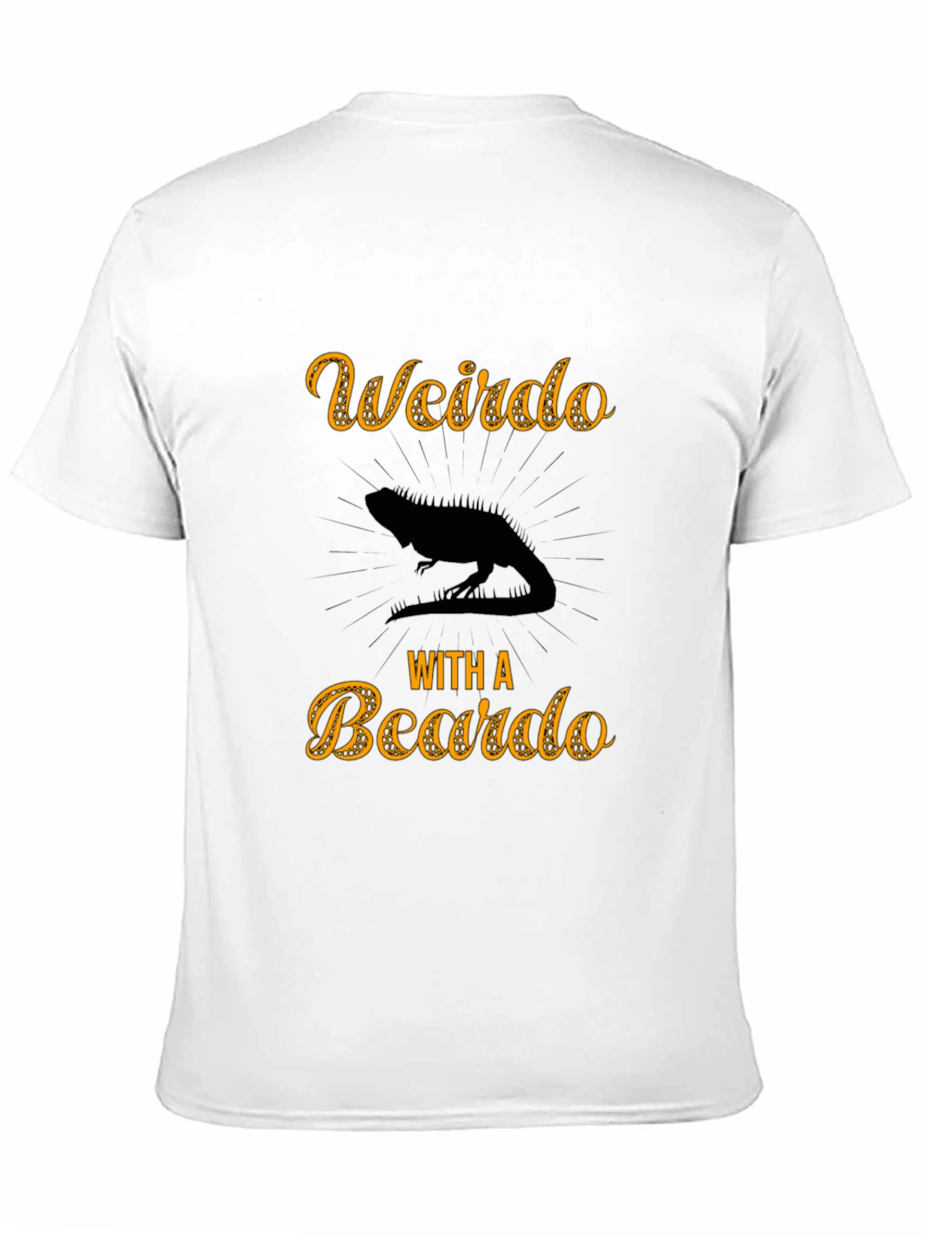 Black Weirdo With a Beardo Lizard Men's Black T-Shirt view 11