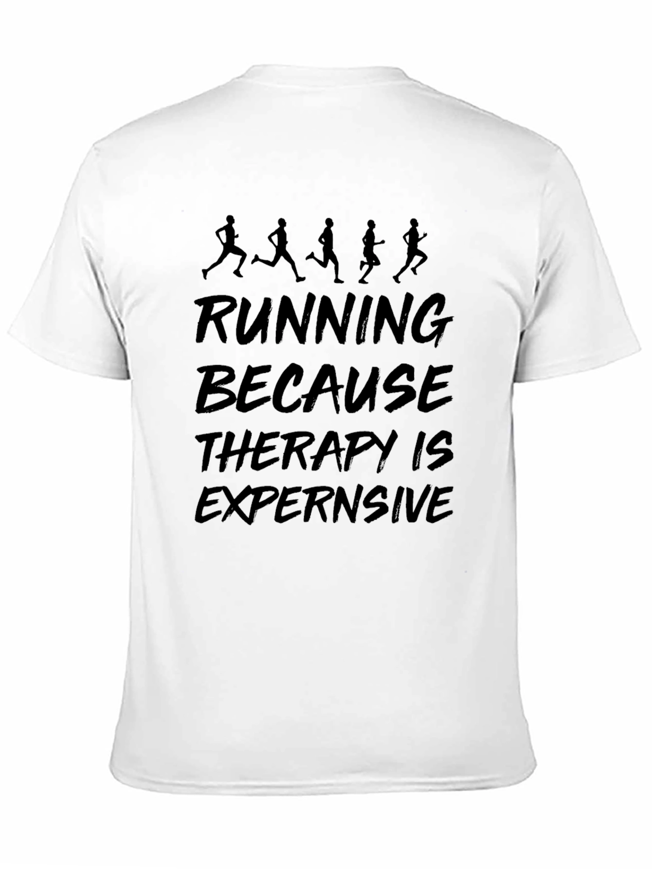 Black Running Therapy T-Shirt: Funny Exercise Tee view 11