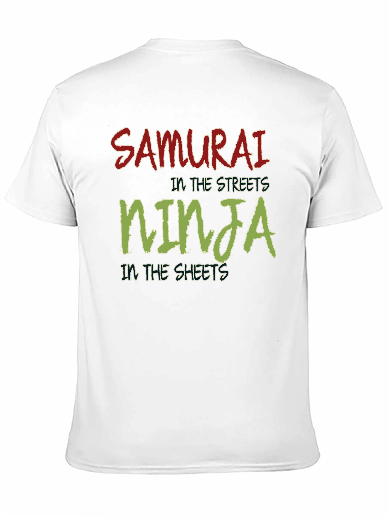 Black Samurai Ninja Graphic T-Shirt - Novelty Streetwear view 11