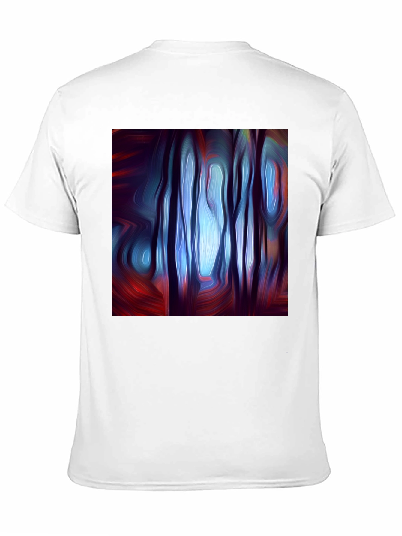 Black Abstract Forest Art T-Shirt view 11