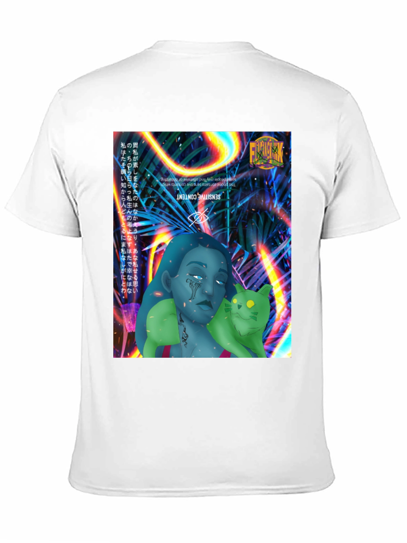 Black Graphic Print Tee - Edgy Streetwear view 11