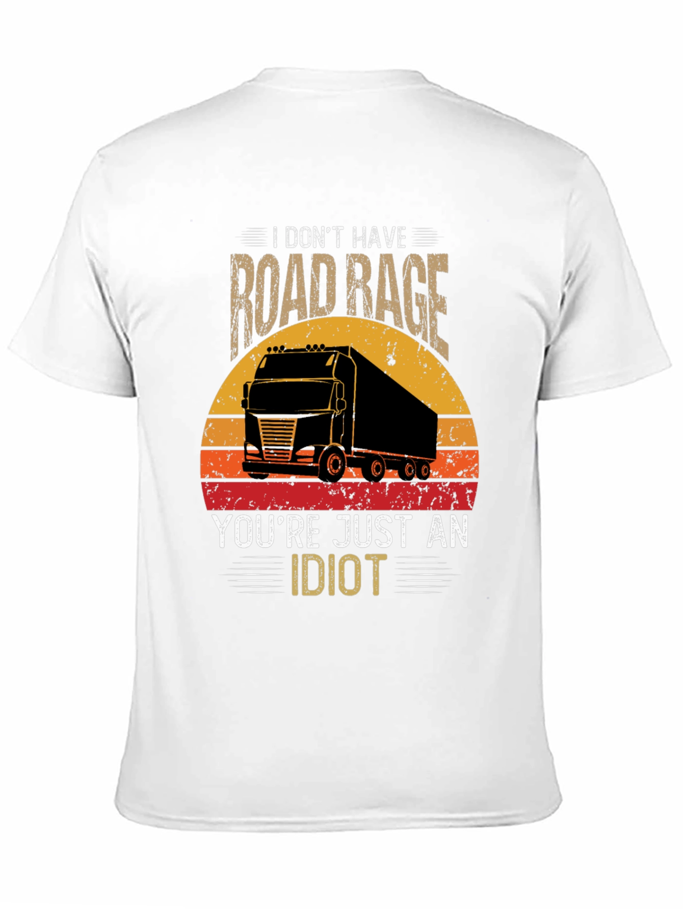 Black Road Rage Trucker T-Shirt - Funny Graphic Tee view 11