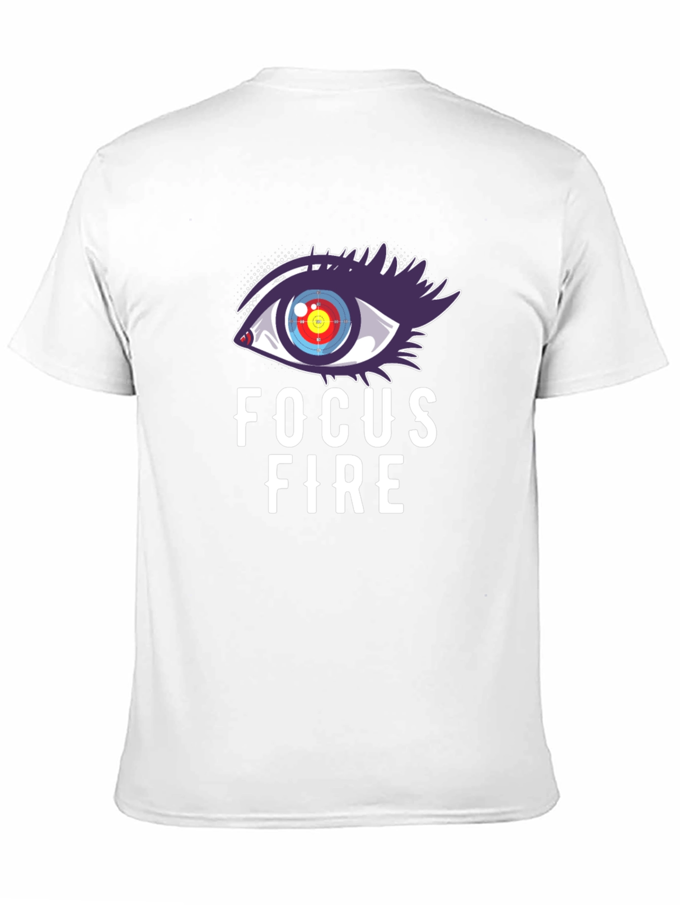 Black Focus Fire Graphic Tee - Eye Target T-Shirt view 11