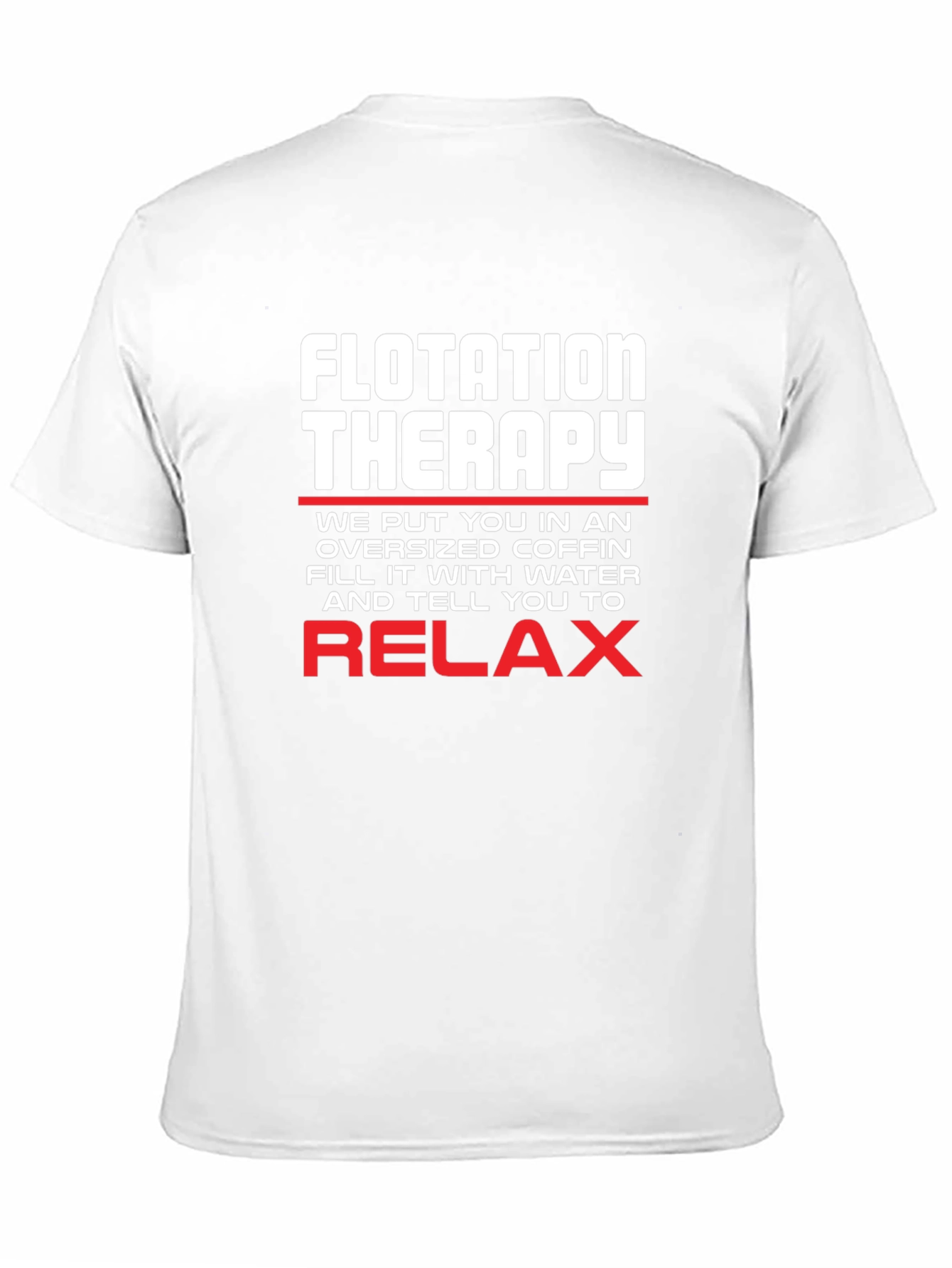 Black Flotation Therapy T-Shirt Funny Oversized Coffin Relax Tee view 11