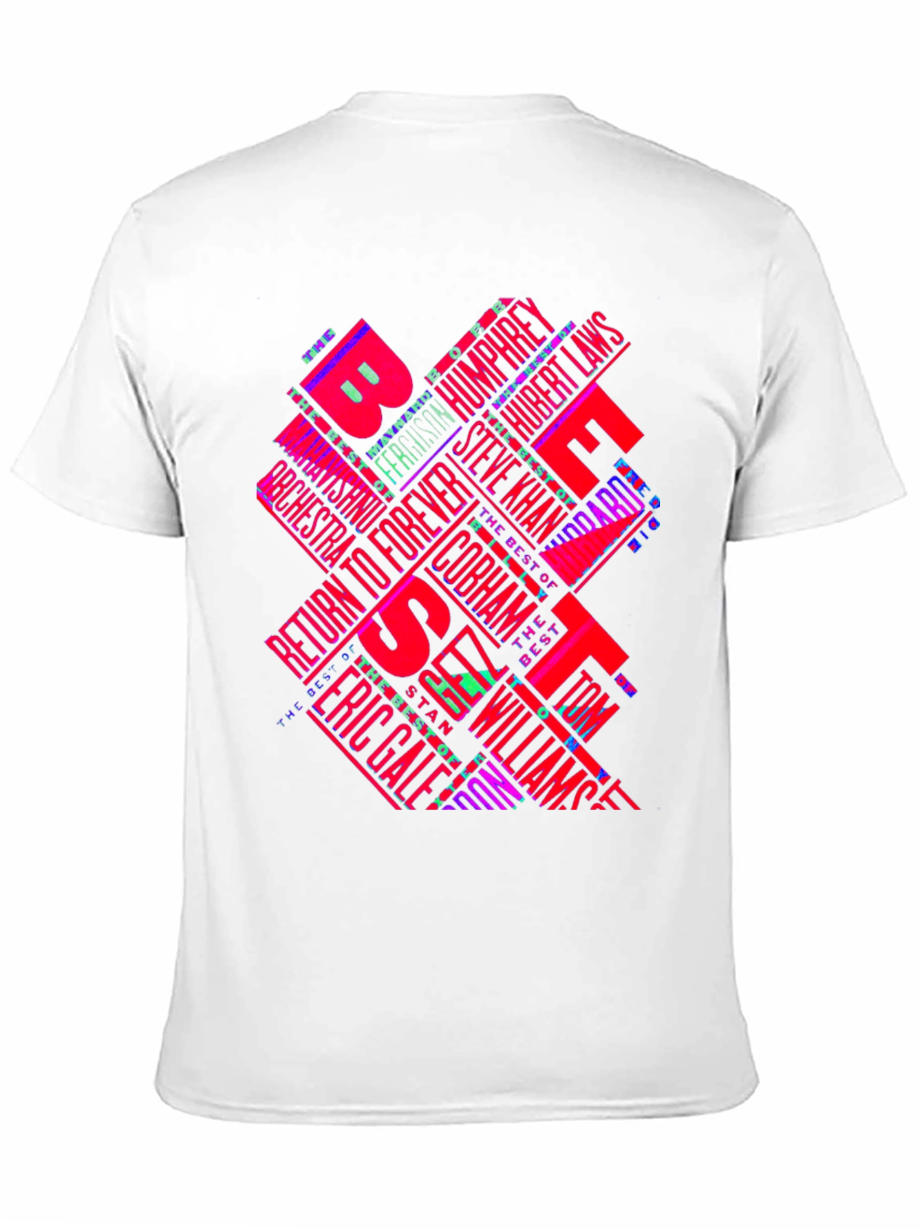Black Retro 80s Fusion Music T-Shirt view 11