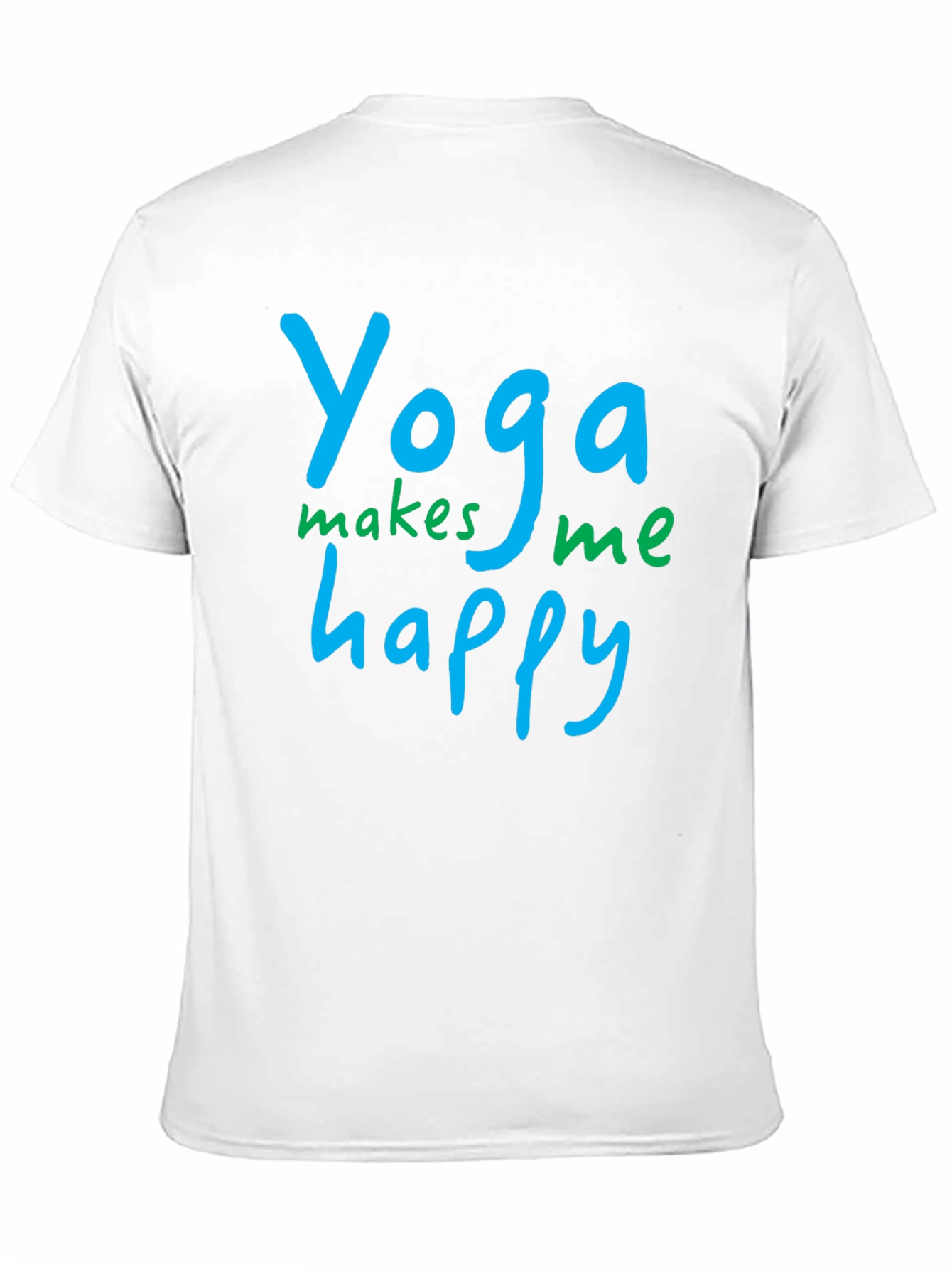 Black Yoga Makes Me Happy Black T-Shirt view 11