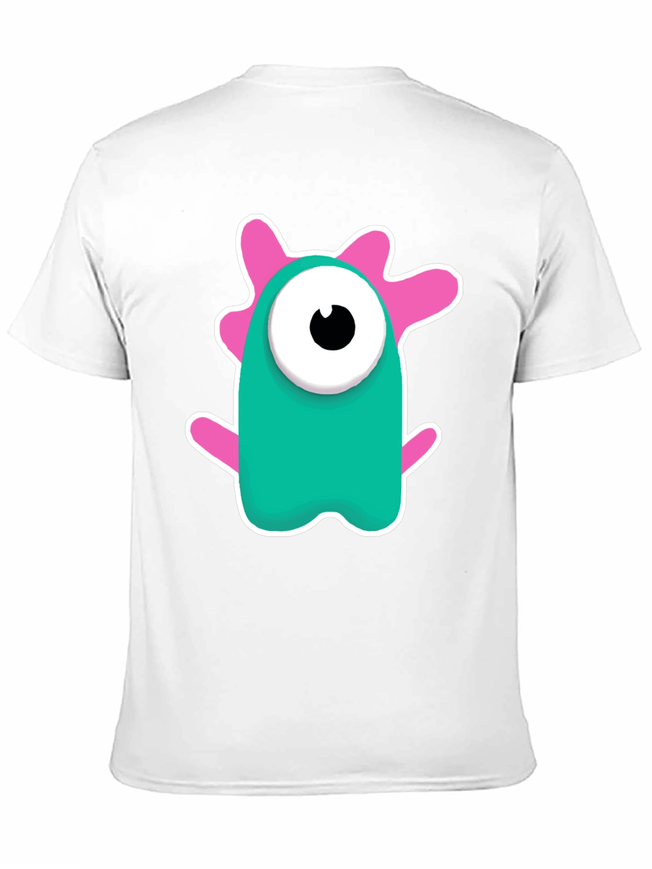 Black Cute Monster Graphic Tee - Black Cotton Blend Shirt view 11