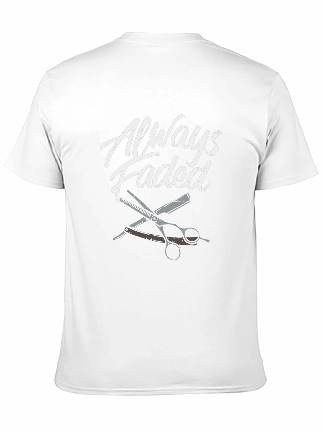 Black Always Faded Barber Graphic T-Shirt view 11