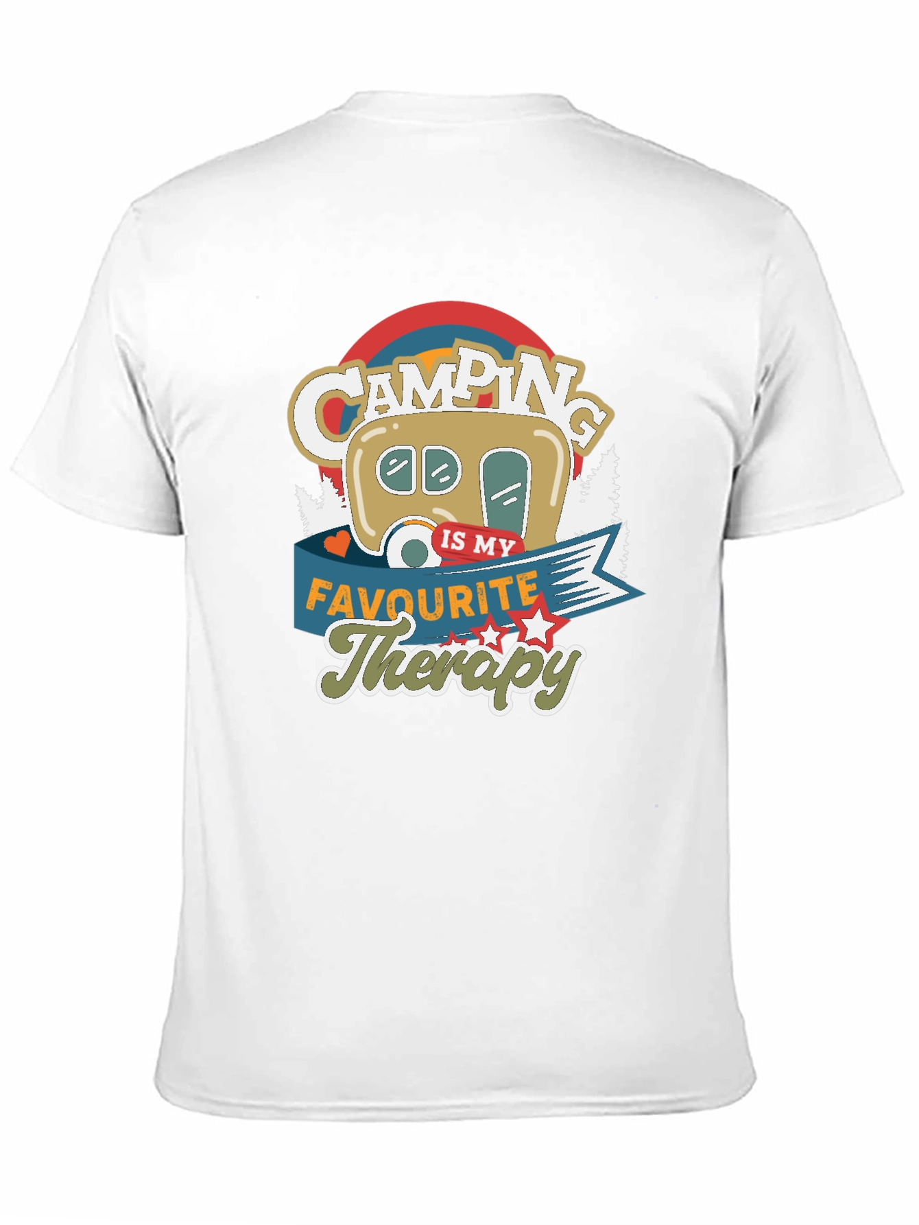 Black Camping Is My Favourite Therapy T-shirt view 11