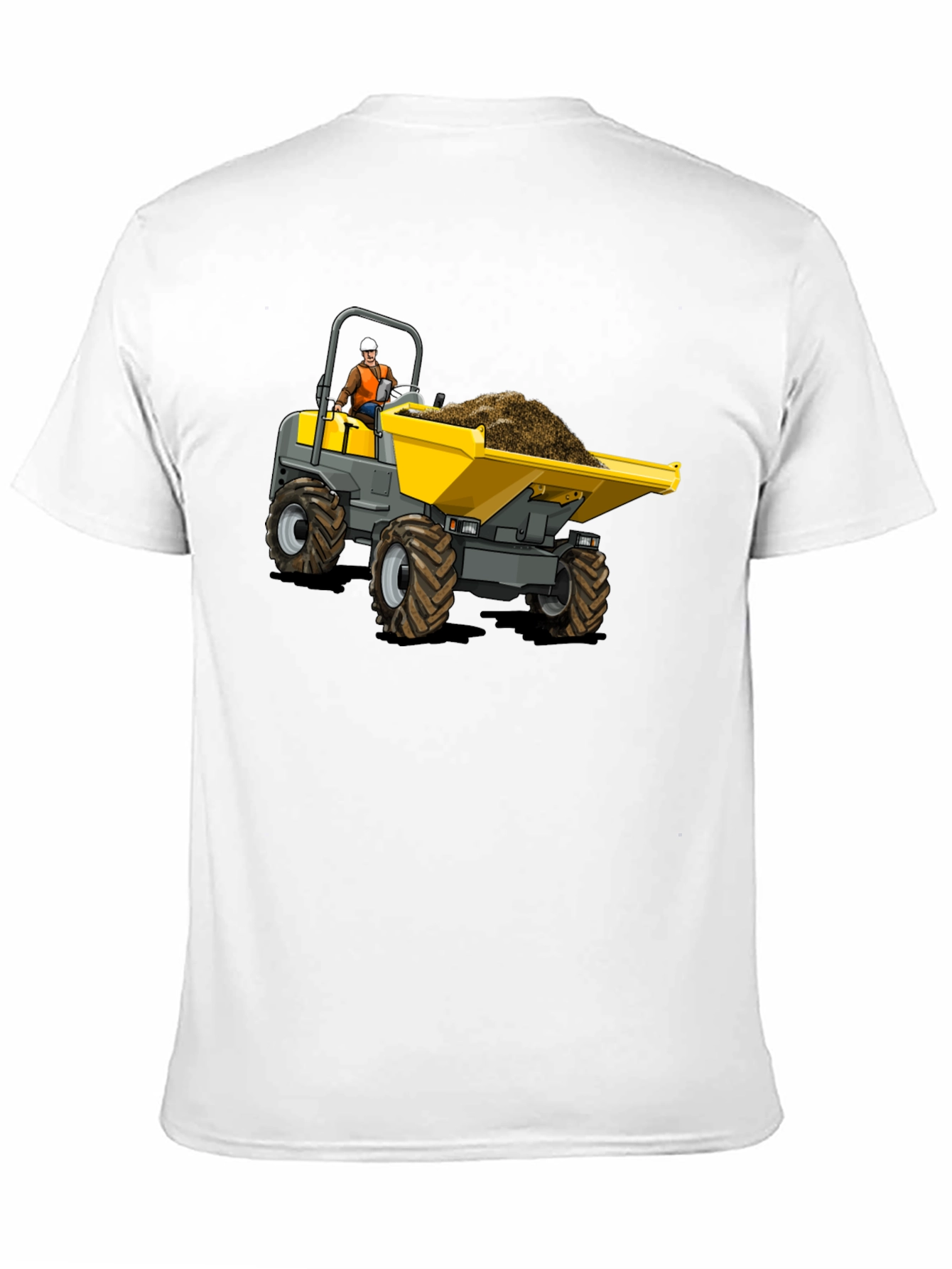 Black Construction Dumper Truck Graphic Tee view 11