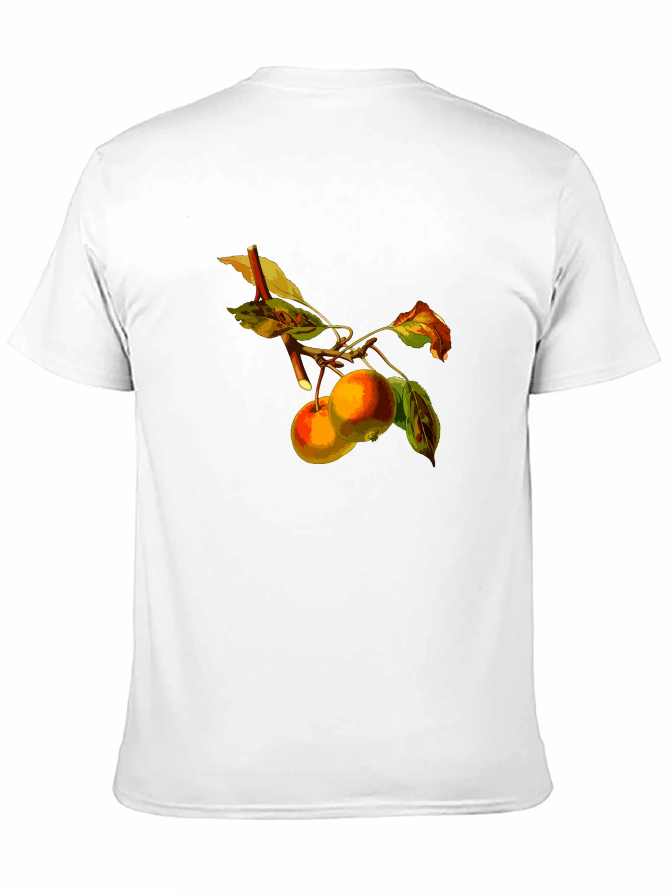 Black Apples on Branch Black T-Shirt view 11