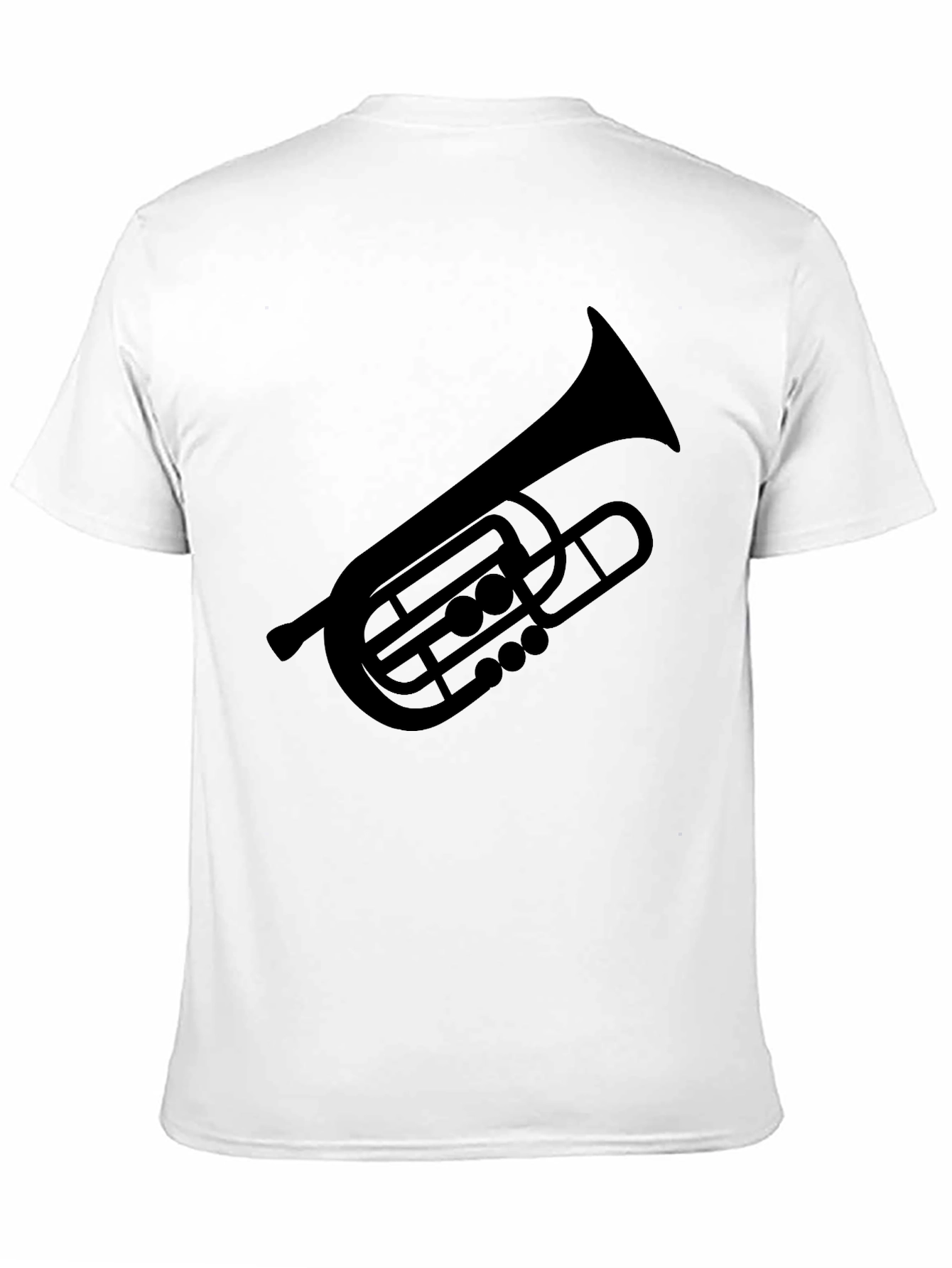 Black Tuba Graphic Tee - Black Cotton Musician Shirt view 11