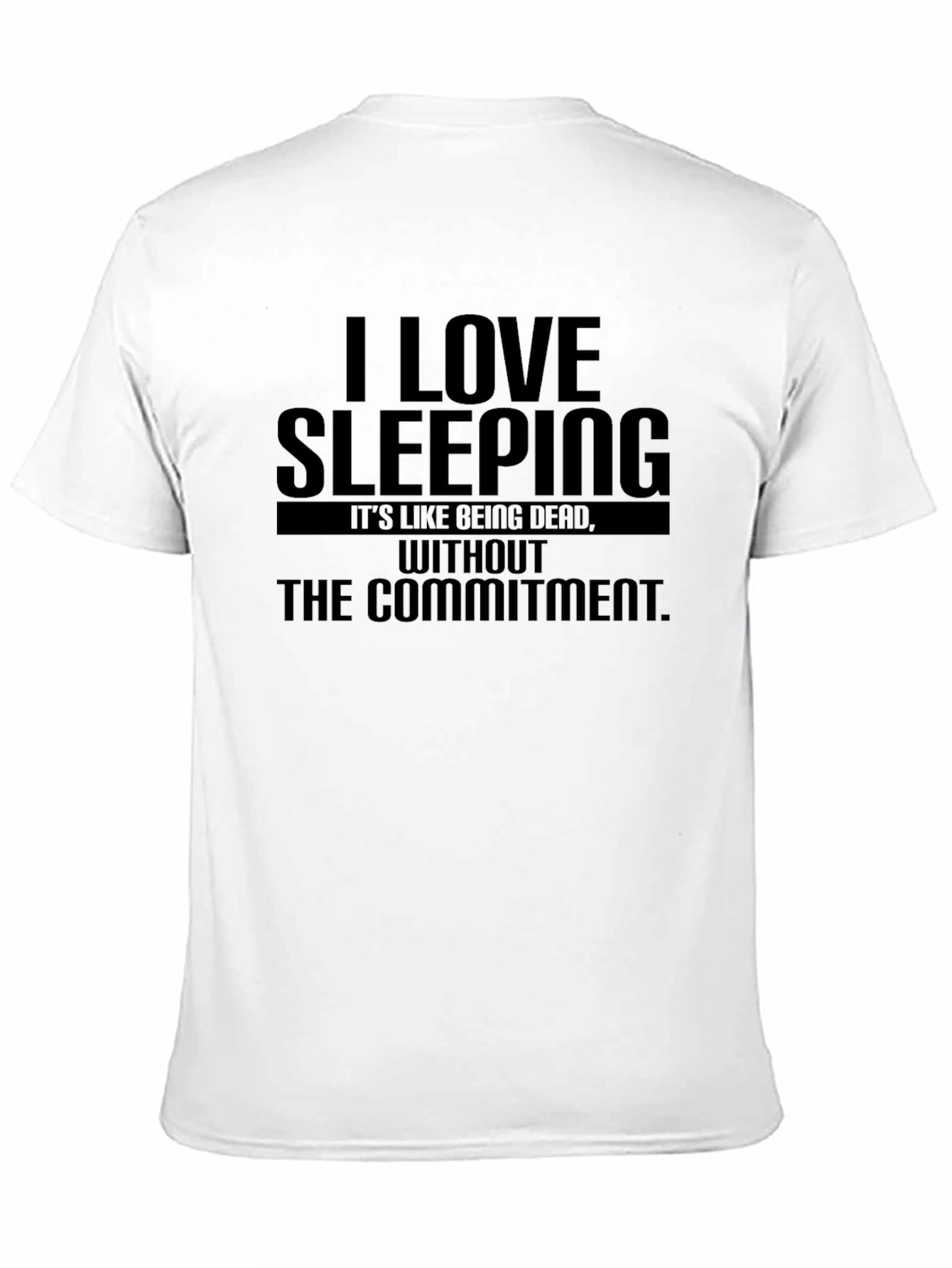 Black I Love Sleeping Funny Graphic T-Shirt view 11